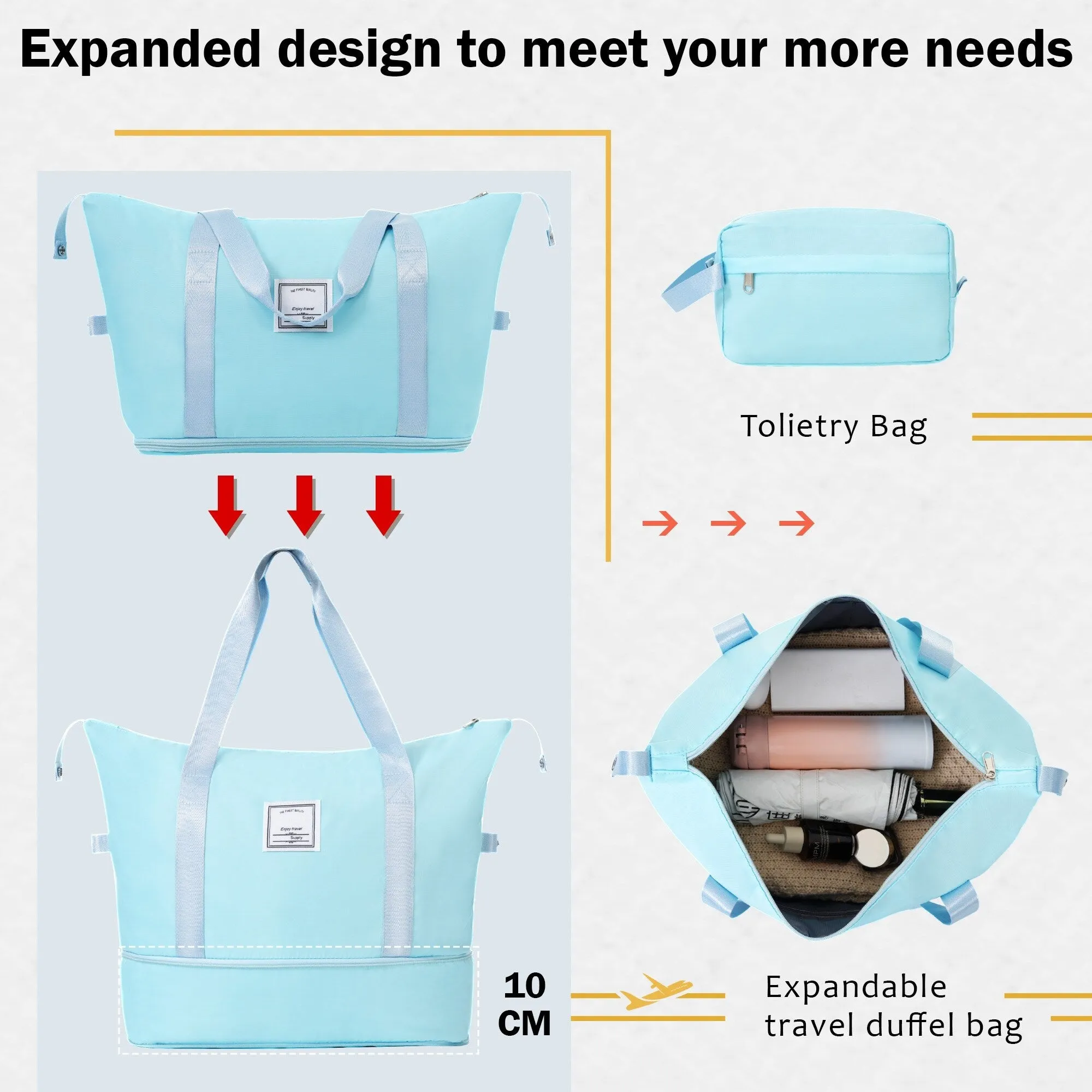 2 Piece Luggage Set with Expandable Bags and TSA Lock, Hardsided Suitcase with 360 Degree Spinner Wheels (20"/28")