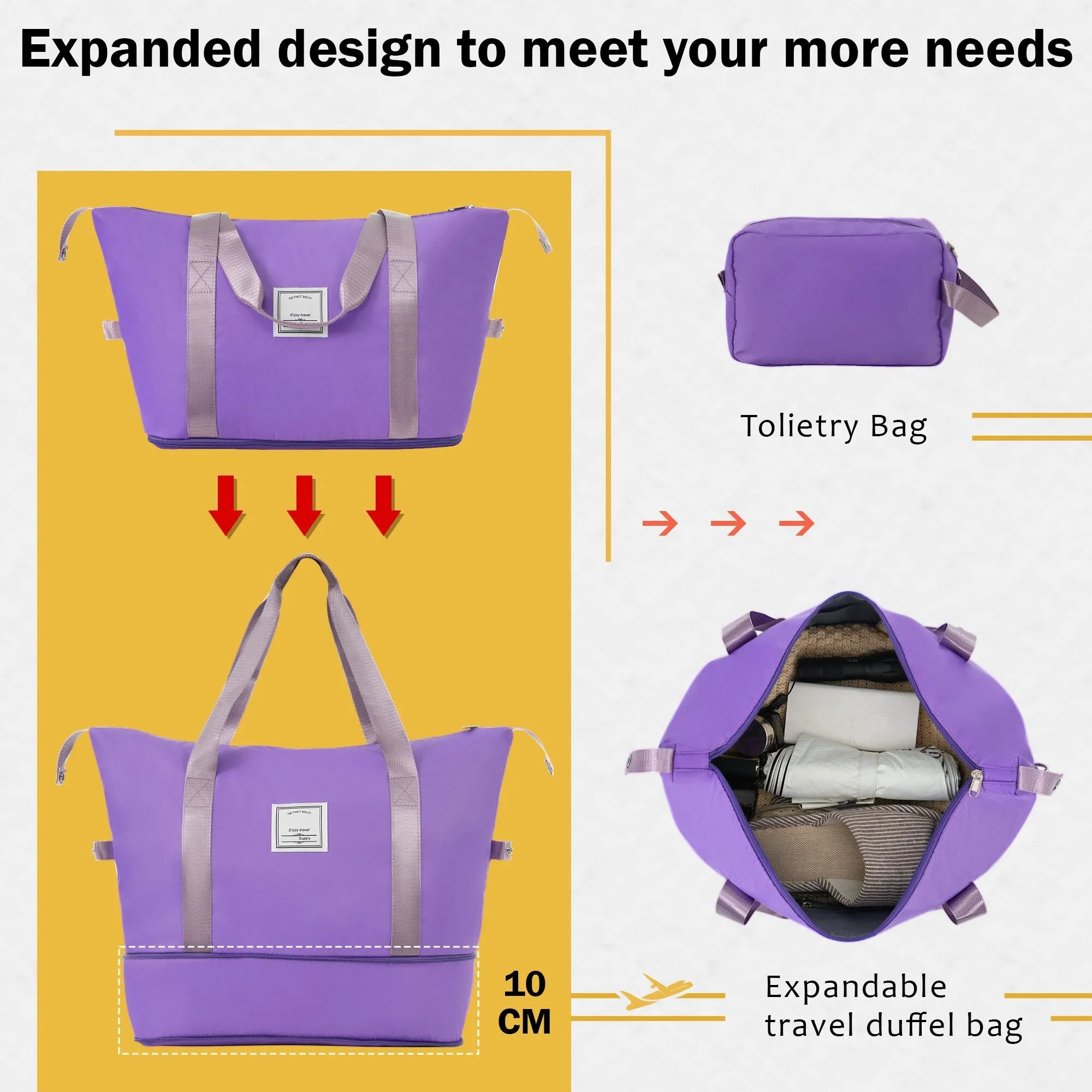 2 Piece Luggage Set with Expandable Bags and TSA Lock, Hardsided Suitcase with 360 Degree Spinner Wheels (20"/28")