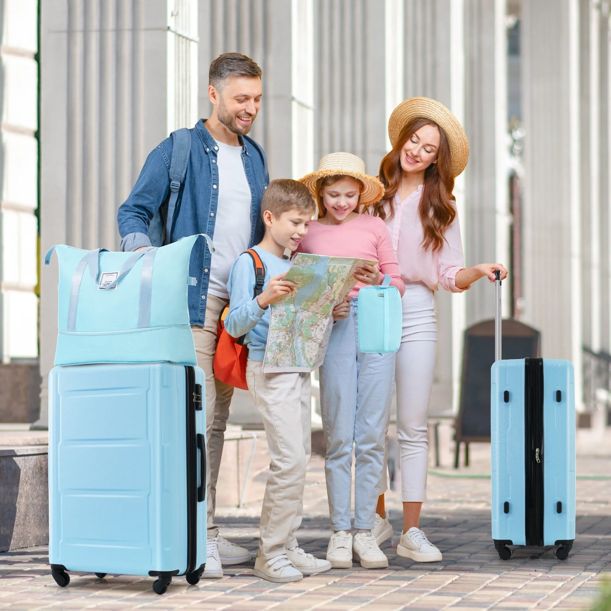 2 Piece Luggage Set with Expandable Bags and TSA Lock, Hardsided Suitcase with 360 Degree Spinner Wheels (20"/28")
