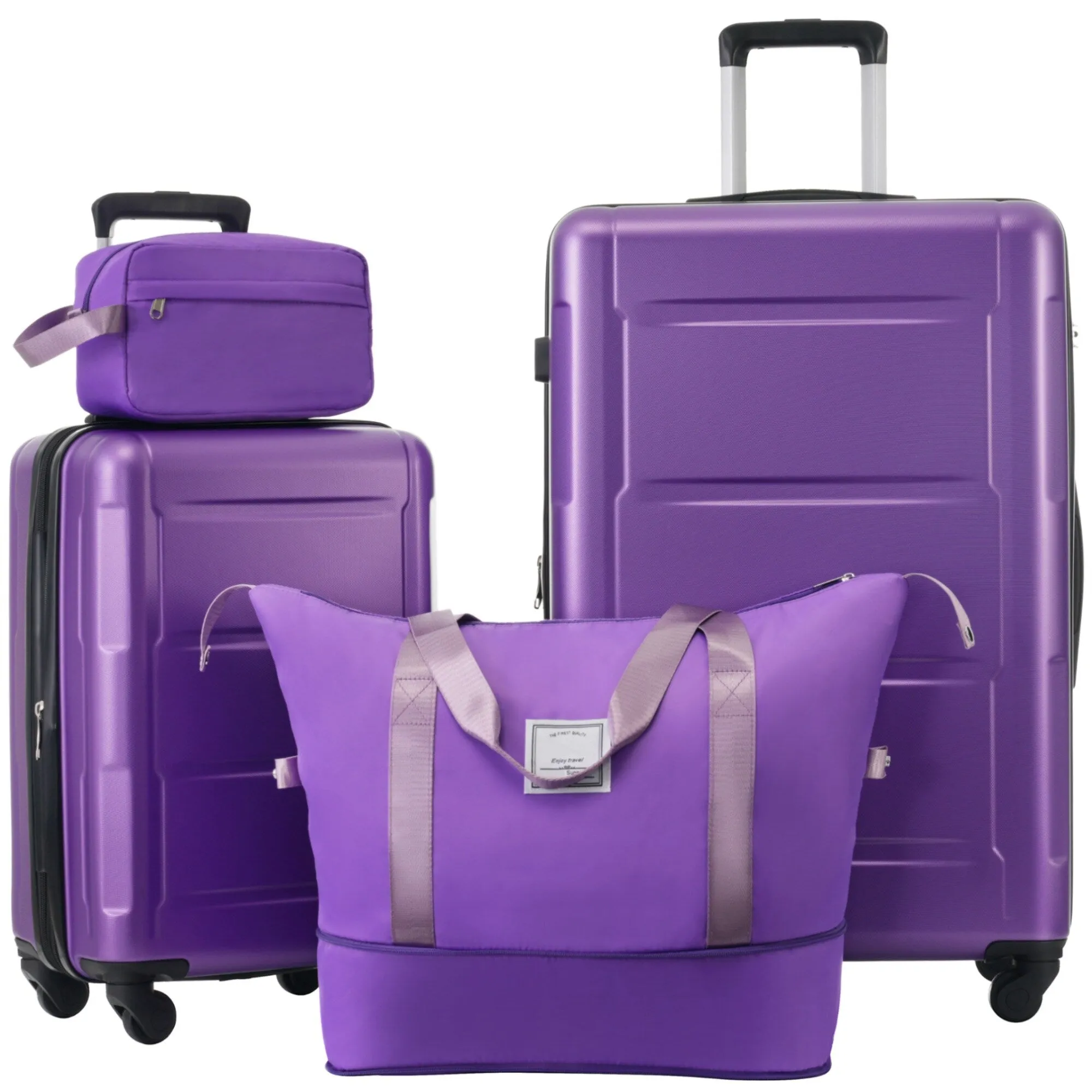 2 Piece Luggage Set with Expandable Bags and TSA Lock, Hardsided Suitcase with 360 Degree Spinner Wheels (20"/28")