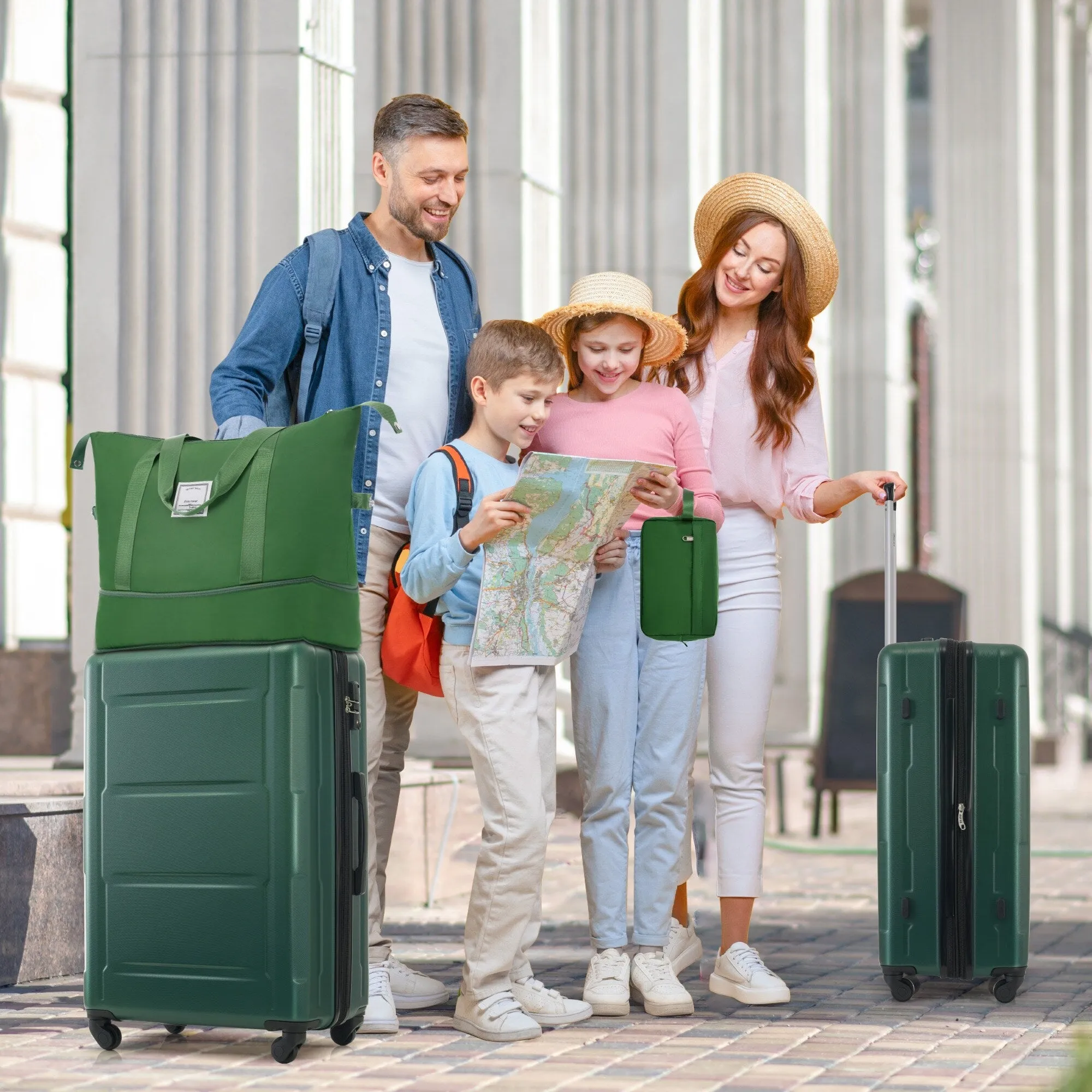 2 Piece Luggage Set with Expandable Bags and TSA Lock, Hardsided Suitcase with 360 Degree Spinner Wheels (20"/28")