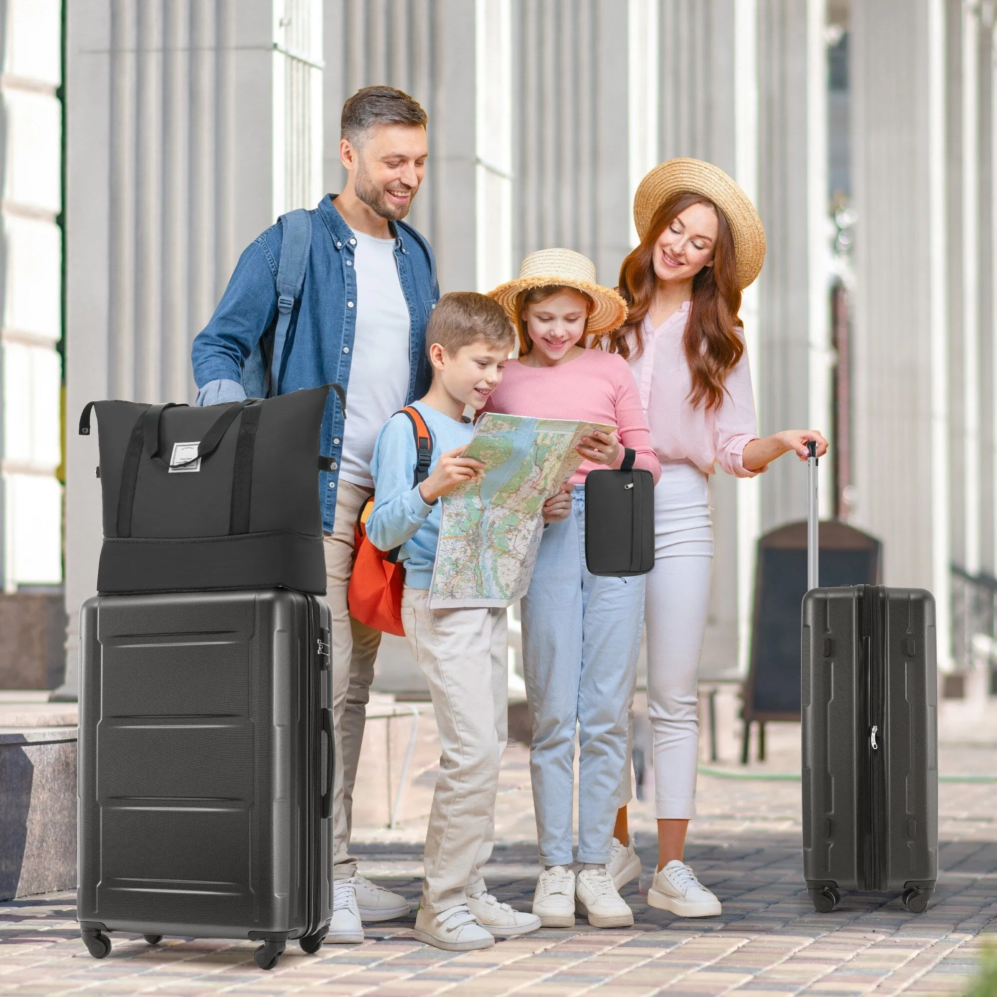 2 Piece Luggage Set with Expandable Bags and TSA Lock, Hardsided Suitcase with 360 Degree Spinner Wheels (20"/28")