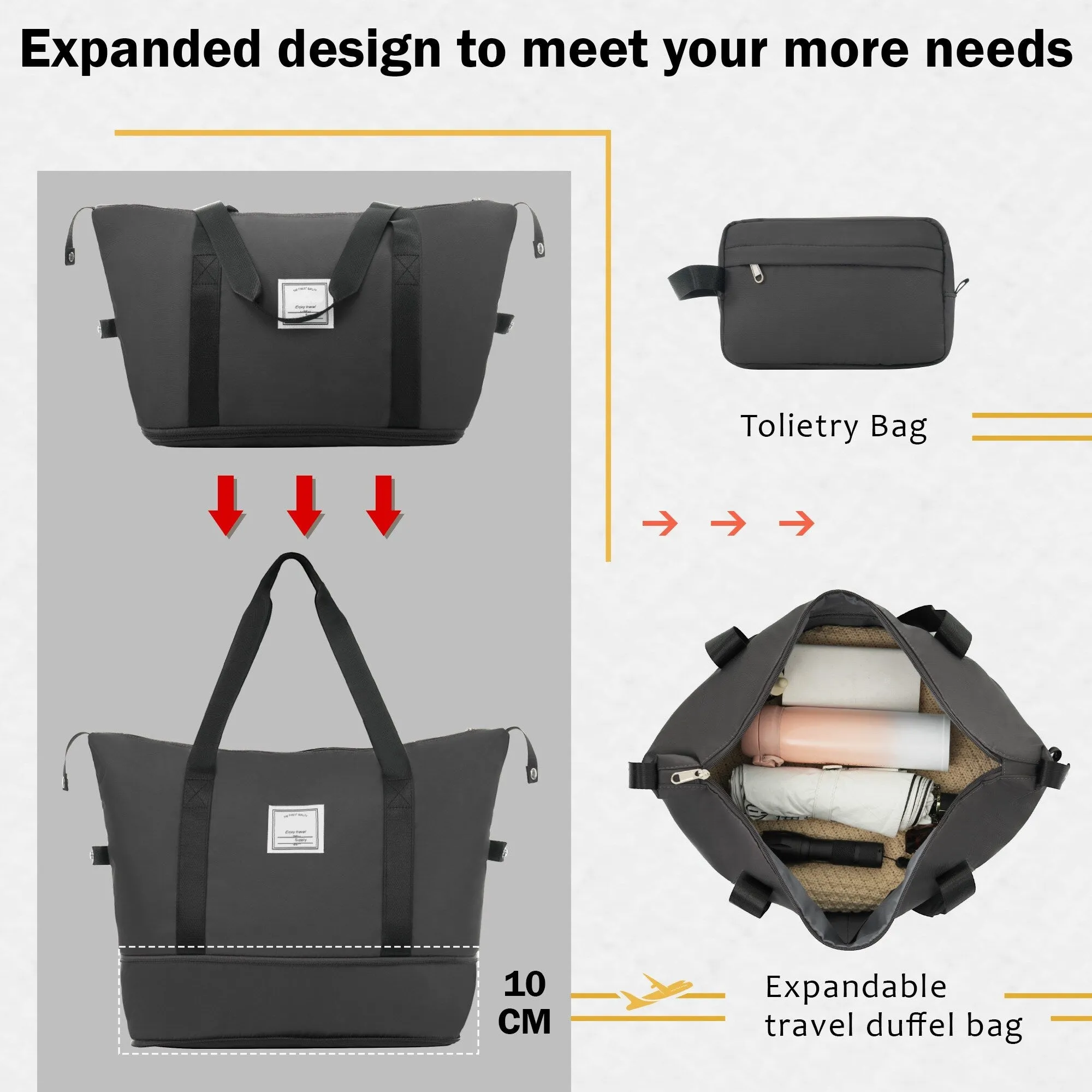 2 Piece Luggage Set with Expandable Bags and TSA Lock, Hardsided Suitcase with 360 Degree Spinner Wheels (20"/28")