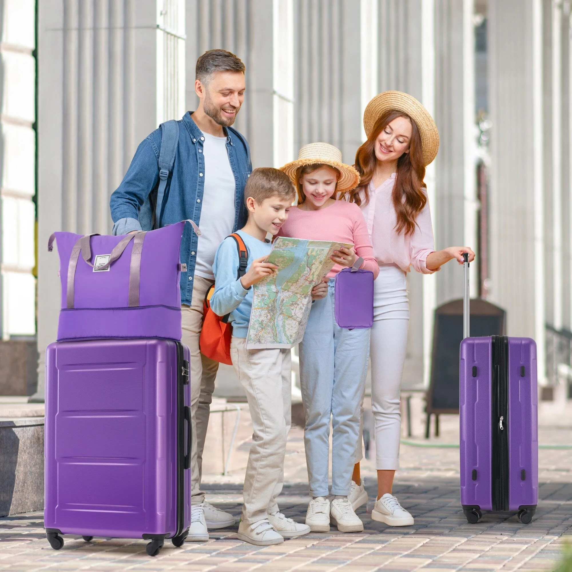 2 Piece Luggage Set with Expandable Bags and TSA Lock, Hardsided Suitcase with 360 Degree Spinner Wheels (20"/28")