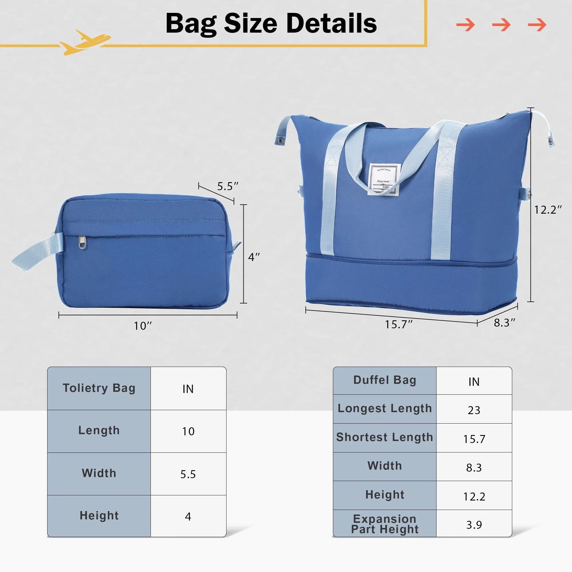 2 Piece Luggage Set with Expandable Bags and TSA Lock, Hardsided Suitcase with 360 Degree Spinner Wheels (20"/28")