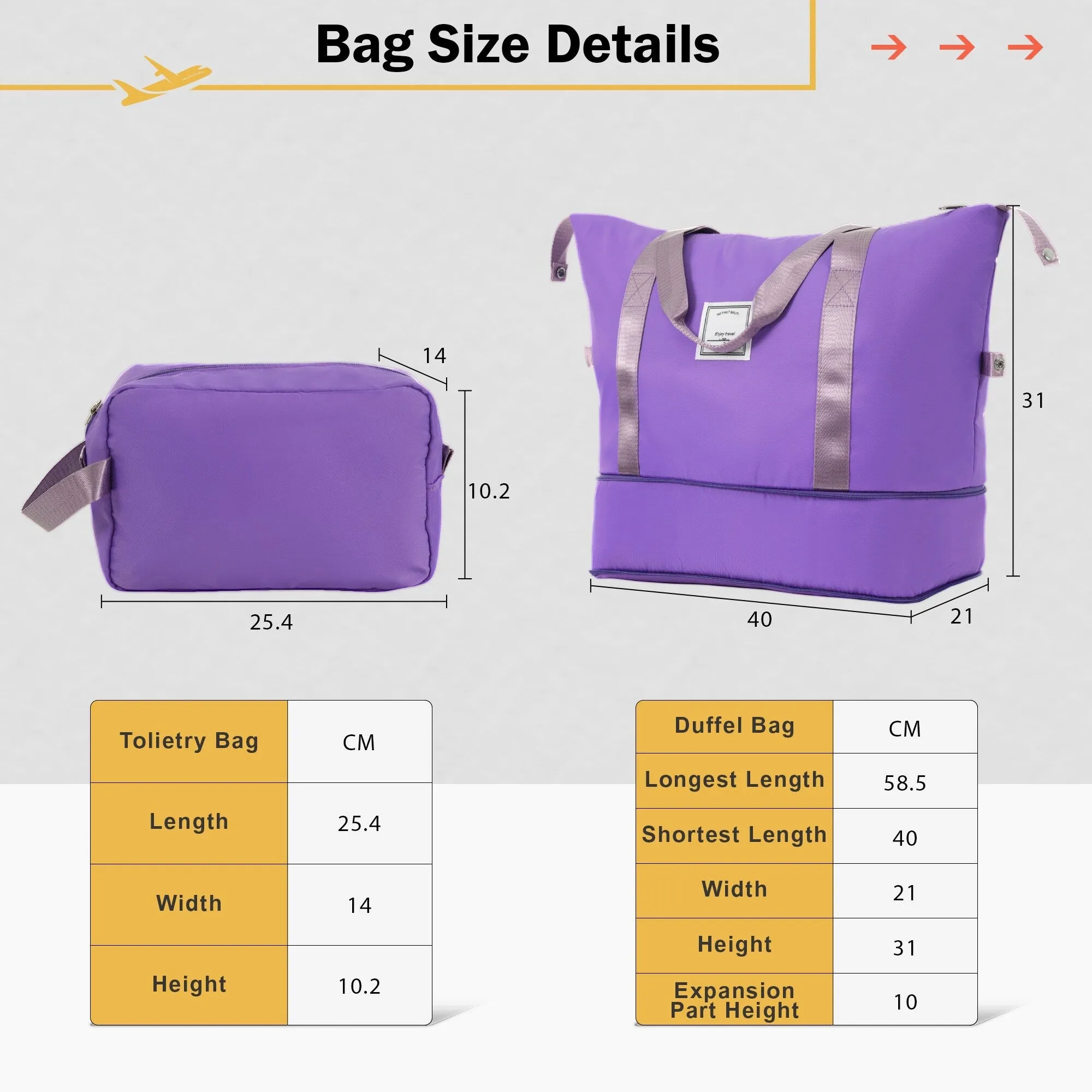 2 Piece Luggage Set with Expandable Bags and TSA Lock, Hardsided Suitcase with 360 Degree Spinner Wheels (20"/28")