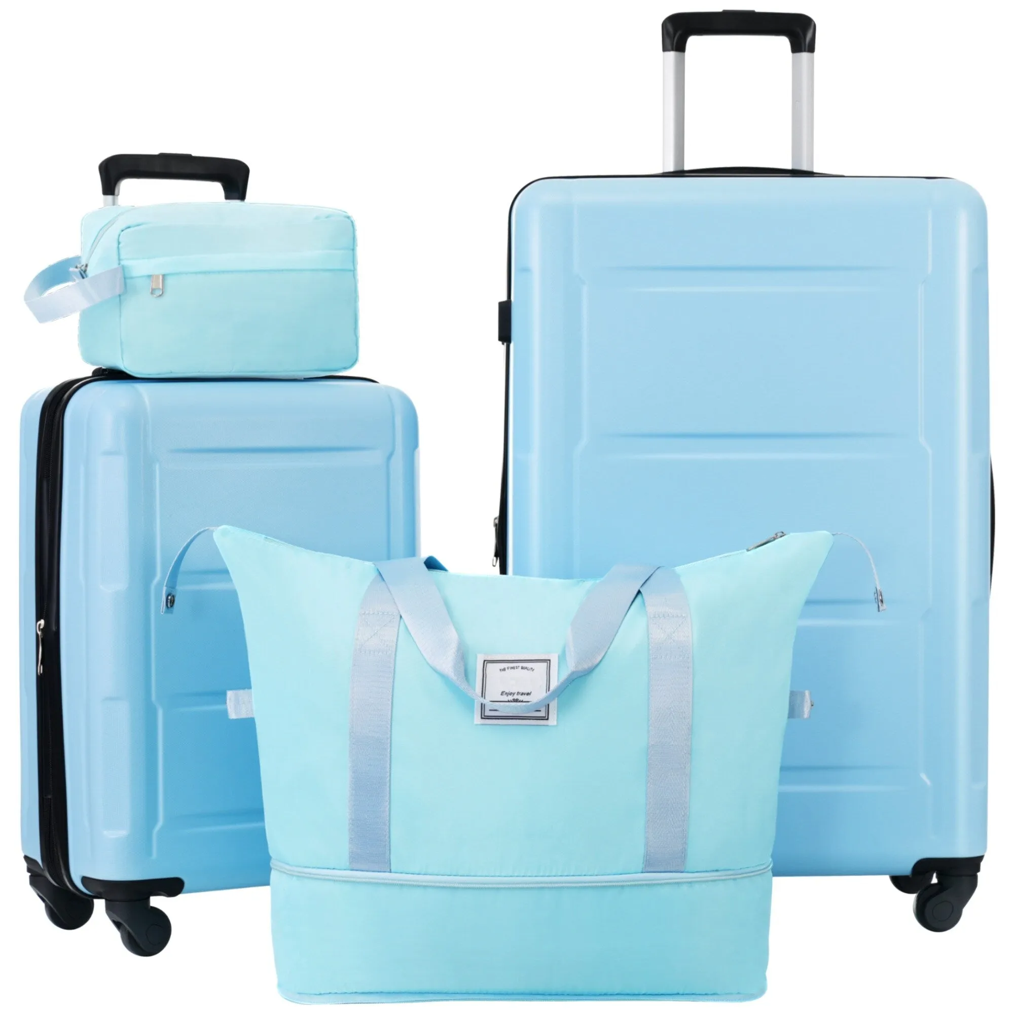 2 Piece Luggage Set with Expandable Bags and TSA Lock, Hardsided Suitcase with 360 Degree Spinner Wheels (20"/28")