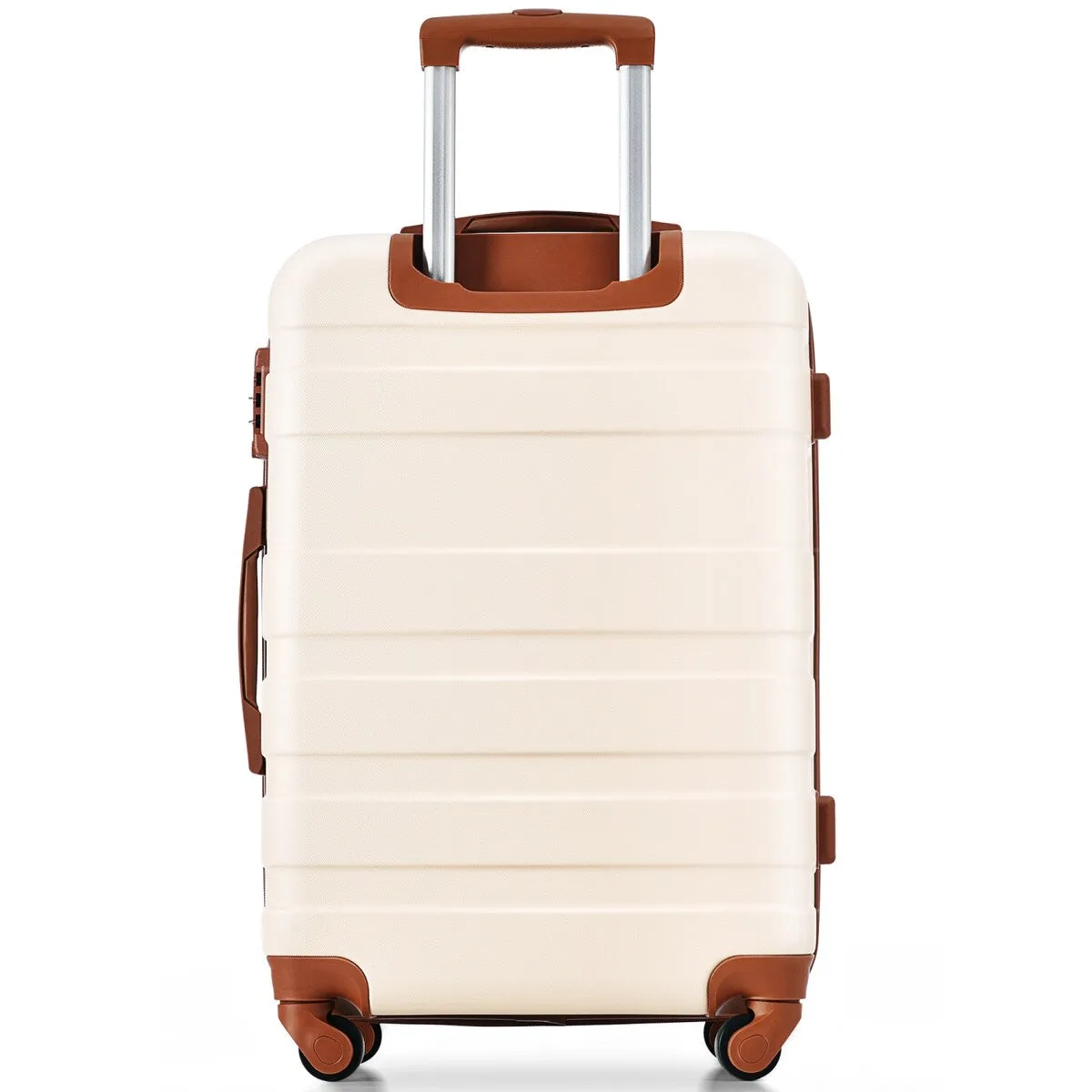 2-Piece Trunk Set, 20-Inch Carry On Universal Wheels Luggage and Expandable Travel Bag, ABS Hard Shell Suitcase Sets