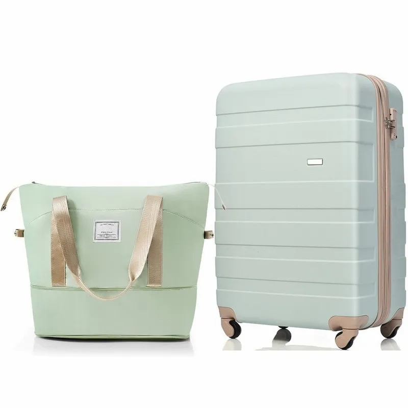 20-Inch Carry-On Luggage with Expandable Travel Bag Set