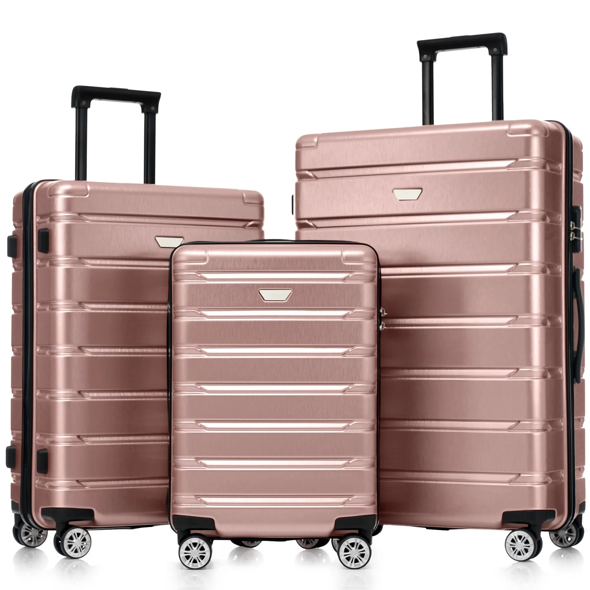 (20/24/28 Inch) Hardshell Luggage Set with Spinner Wheels, 3 Piece
