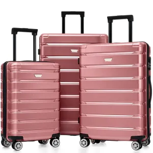 (20/24/28 Inch) Hardshell Luggage Set with Spinner Wheels, 3 Piece