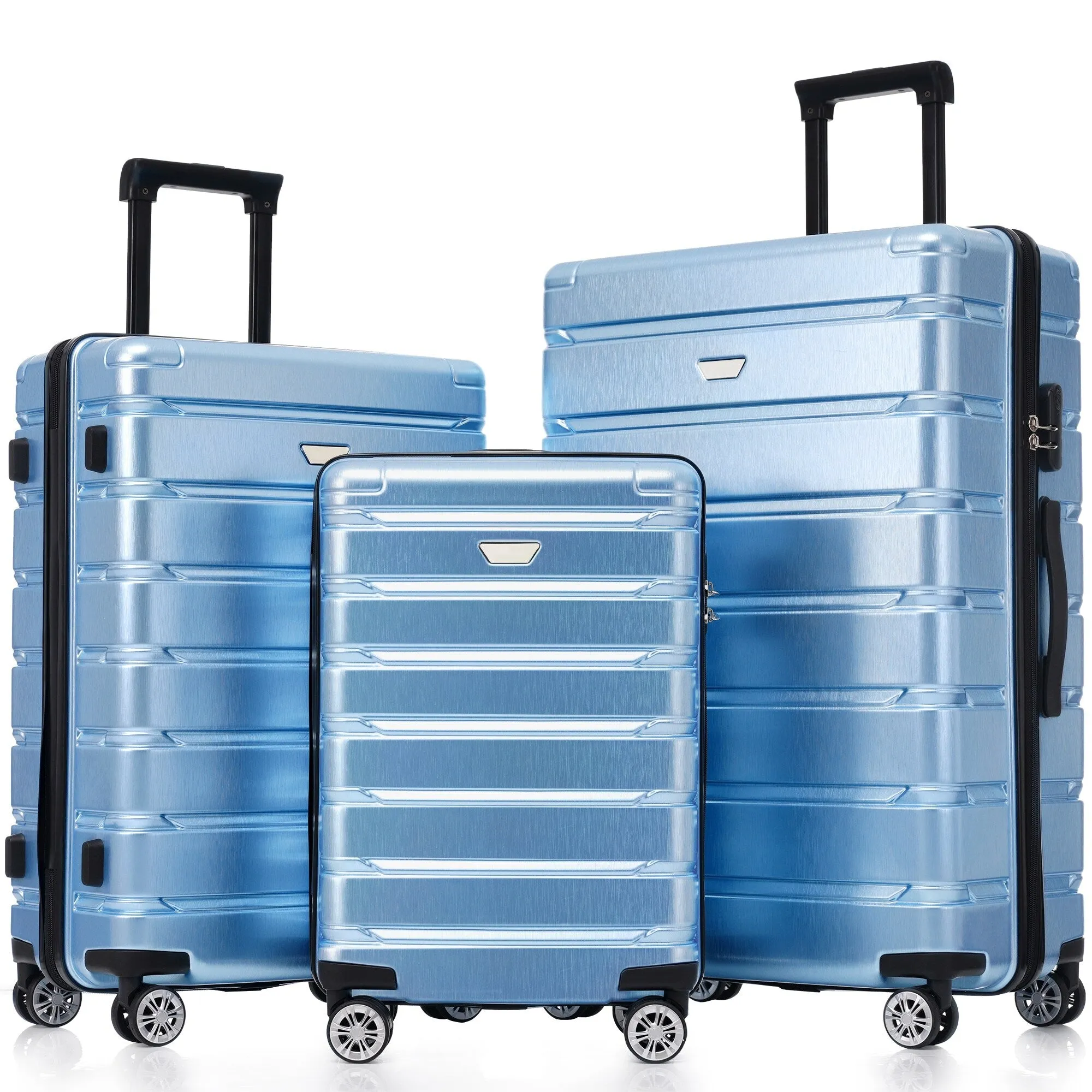 (20/24/28 Inch) Hardshell Luggage Set with Spinner Wheels, 3 Piece