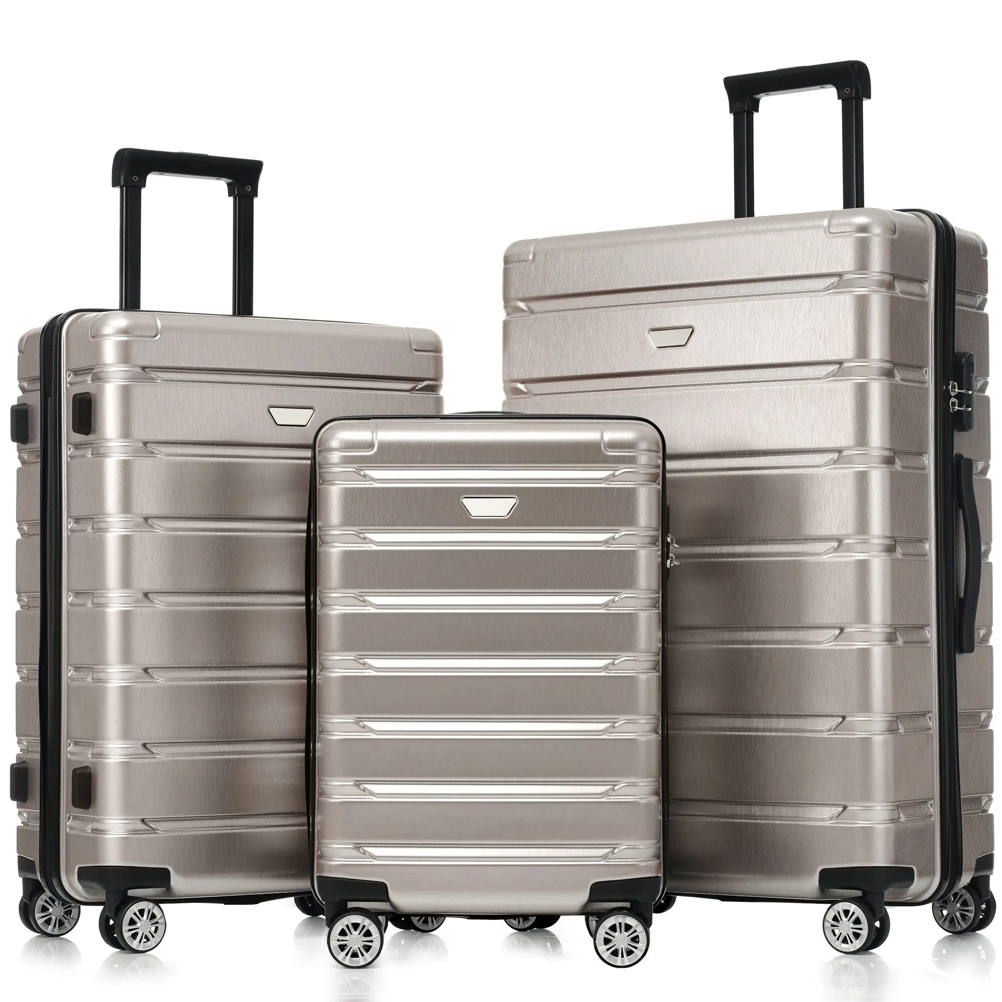 (20/24/28 Inch) Hardshell Luggage Set with Spinner Wheels, 3 Piece