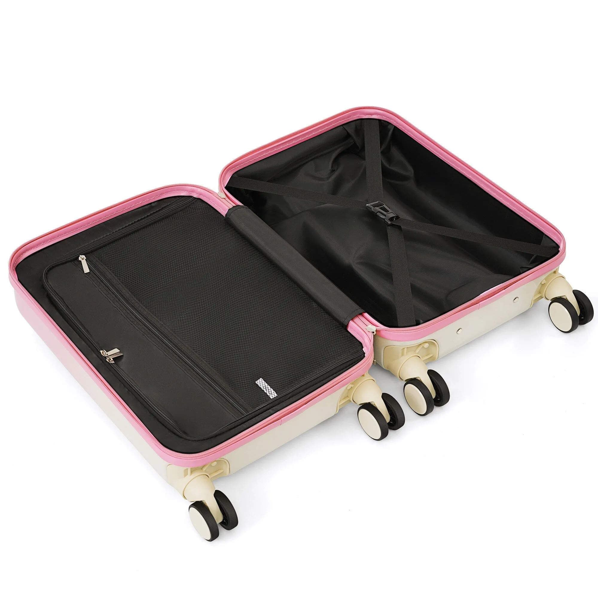 20/24/28inch Luggage Set with Spinner Wheels and USB Port & Cup Holder