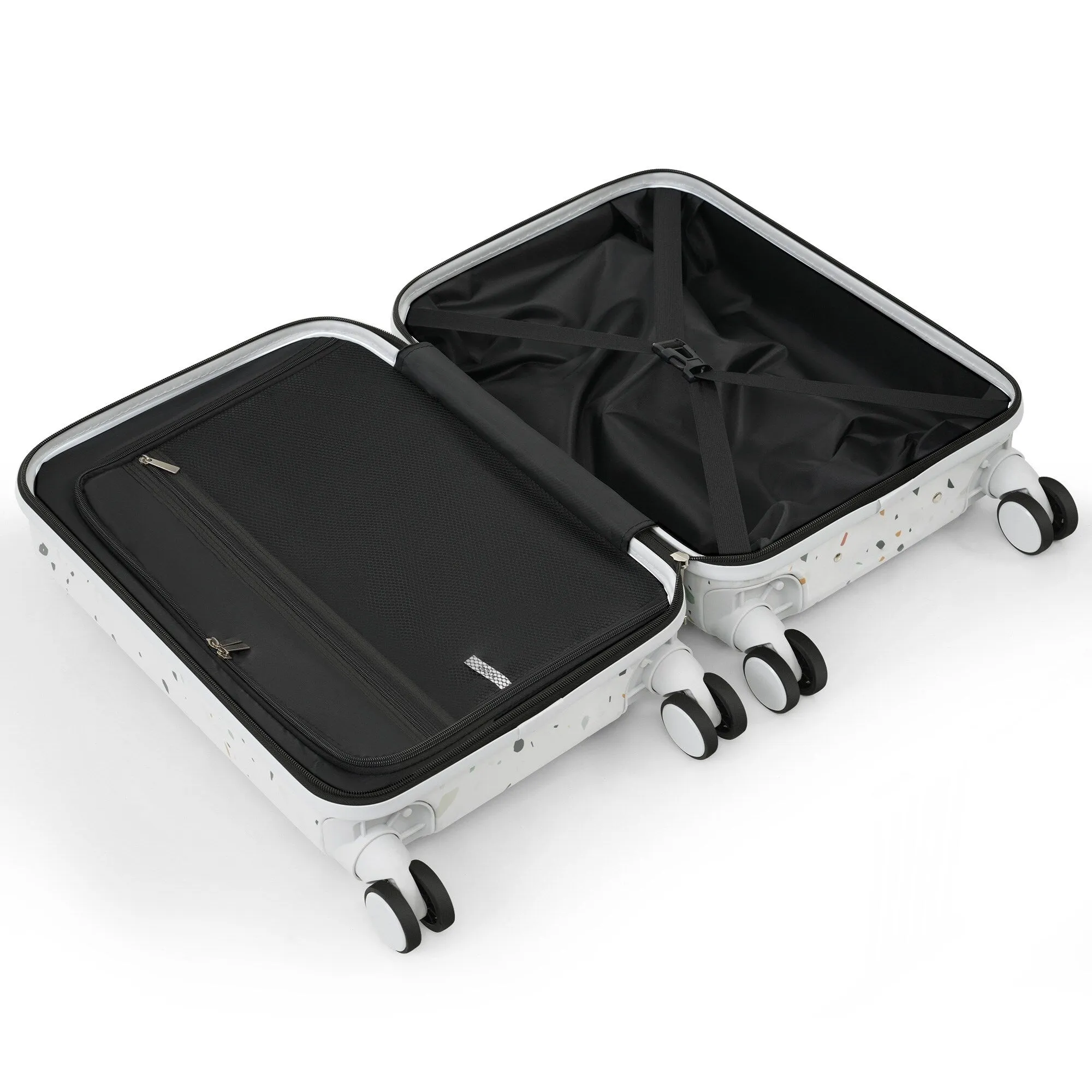 20/24/28inch Luggage Set with Spinner Wheels and USB Port & Cup Holder