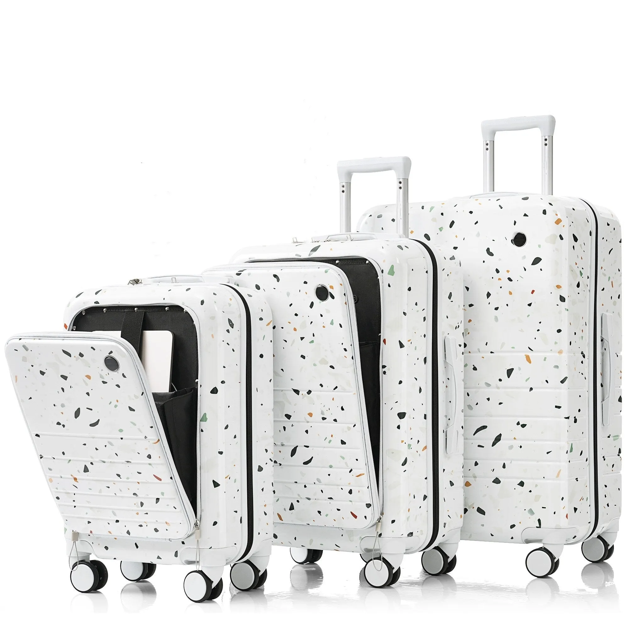 20/24/28inch Luggage Set with Spinner Wheels and USB Port & Cup Holder