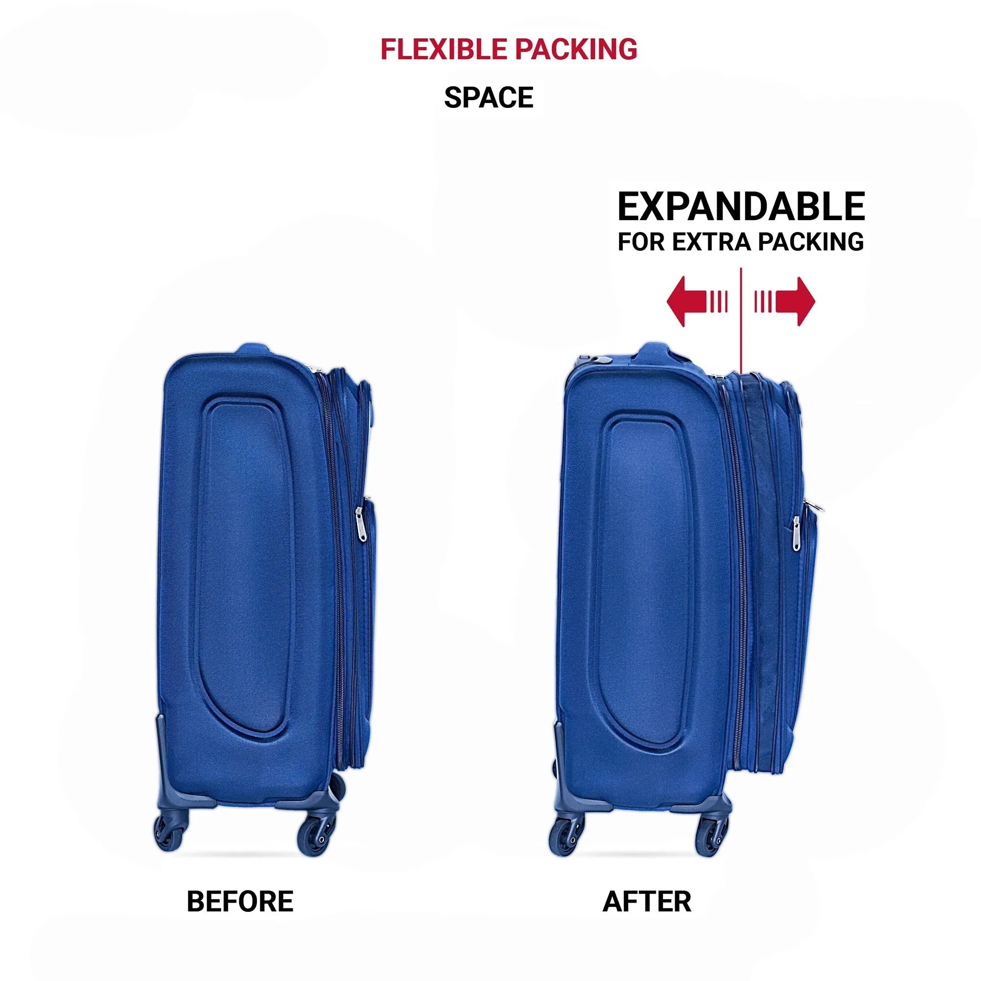 20"/24" Softsided Luggage Set with Universal Wheels & Ergonomic Handle