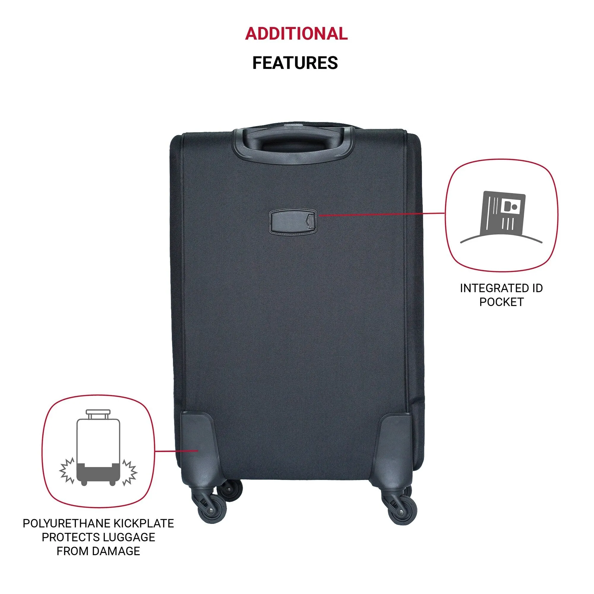 20"/24" Softsided Luggage Set with Universal Wheels & Ergonomic Handle