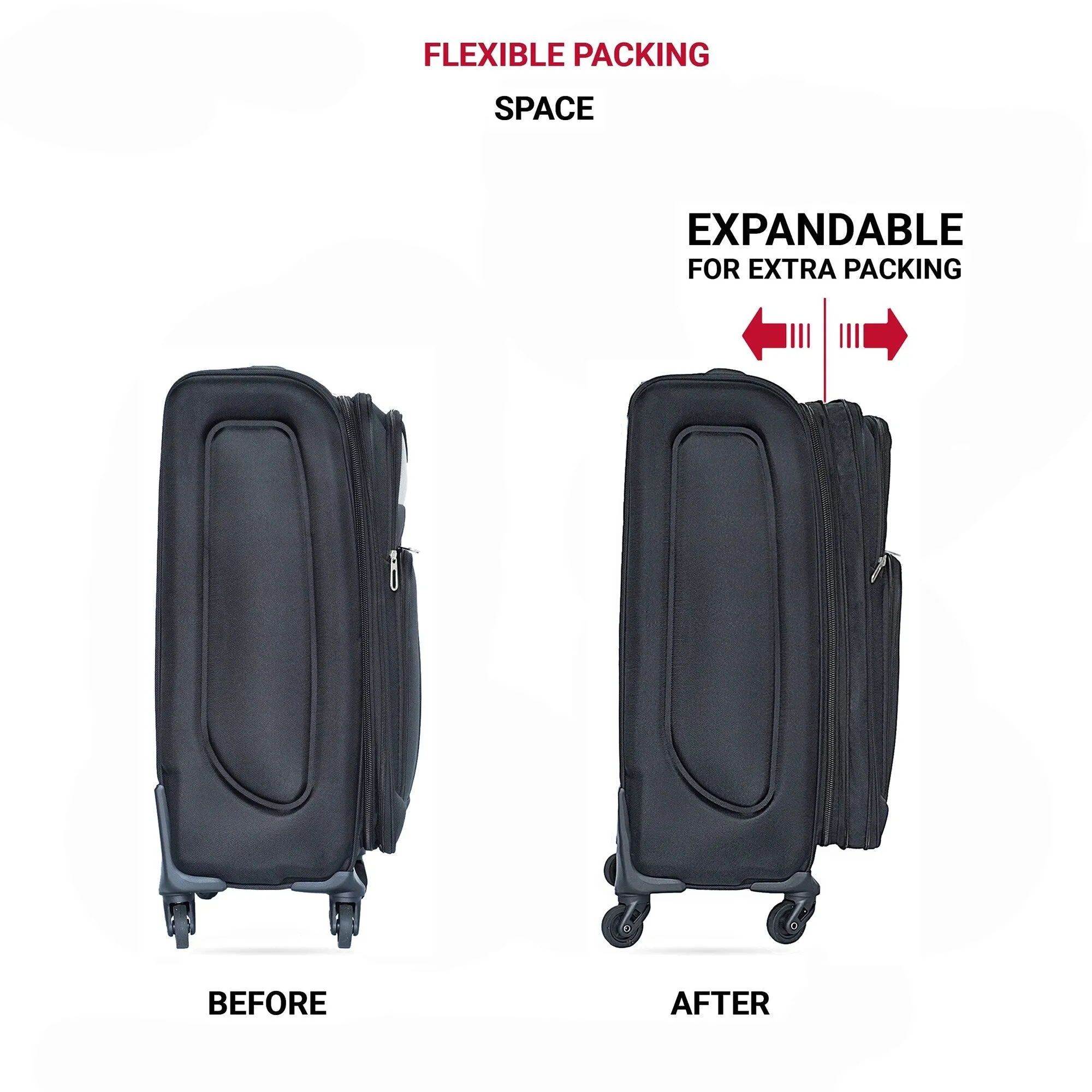 20"/24" Softsided Luggage Set with Universal Wheels & Ergonomic Handle