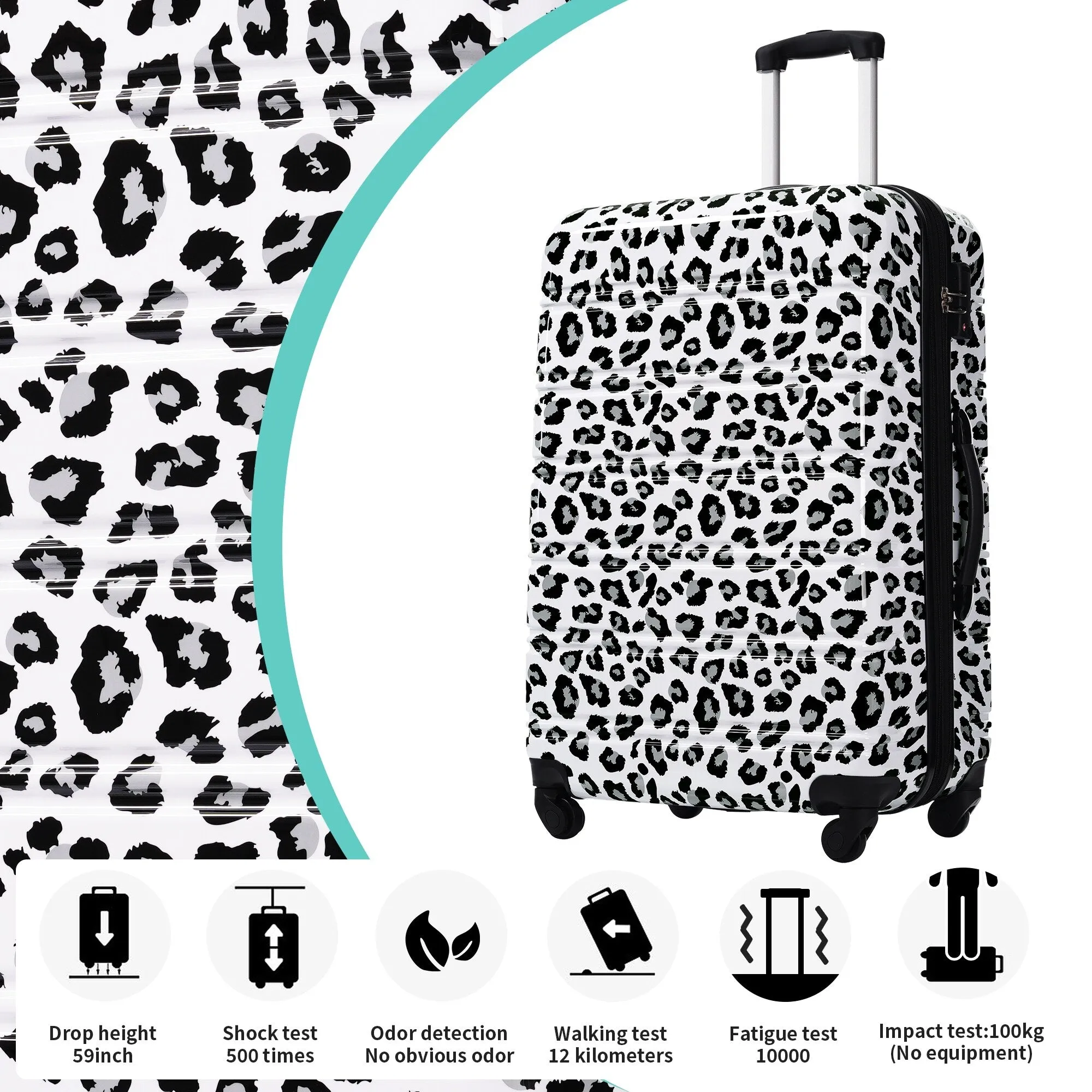20"/24"/28" Expandable Luggages Sets with TSA Lock & Silicone Handles
