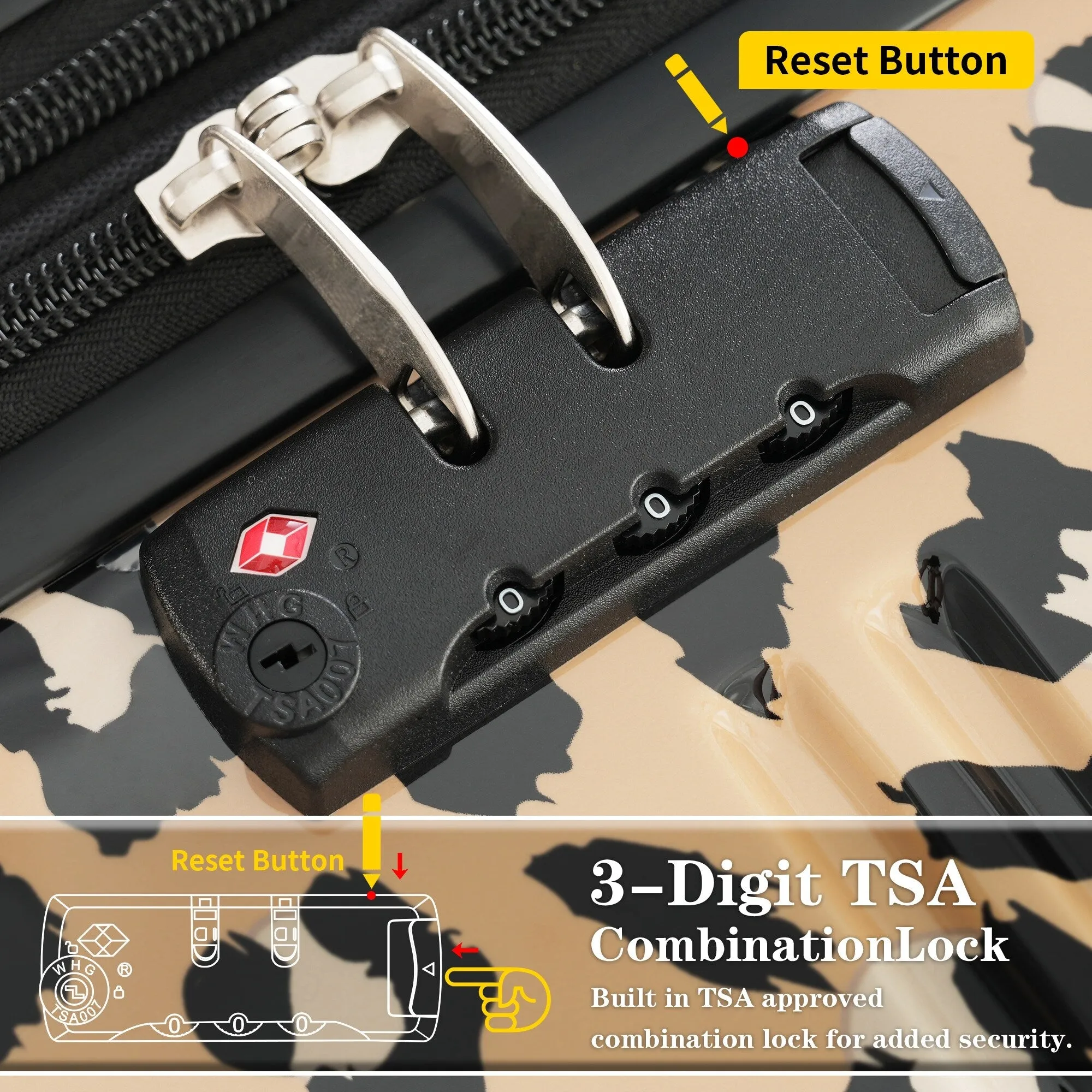 20"/24"/28" Expandable Luggages Sets with TSA Lock & Silicone Handles