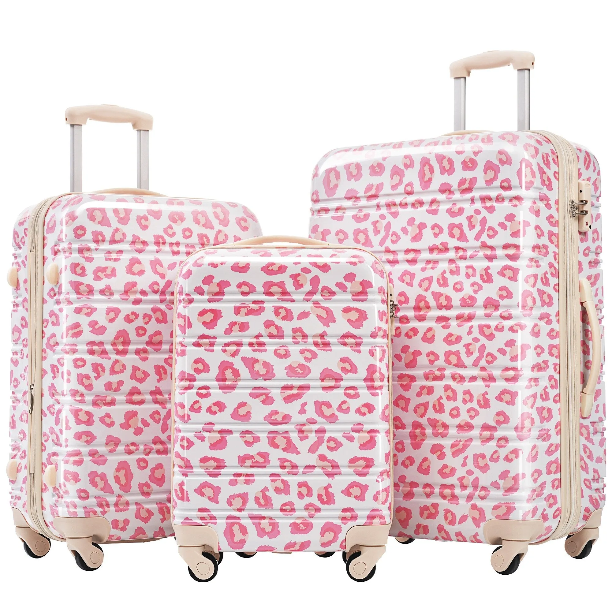 20"/24"/28" Expandable Luggages Sets with TSA Lock & Silicone Handles
