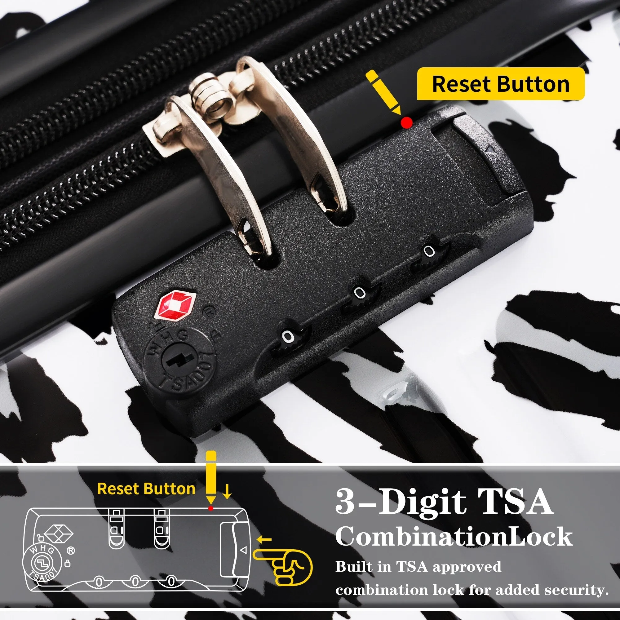 20"/24"/28" Expandable Luggages Sets with TSA Lock & Silicone Handles