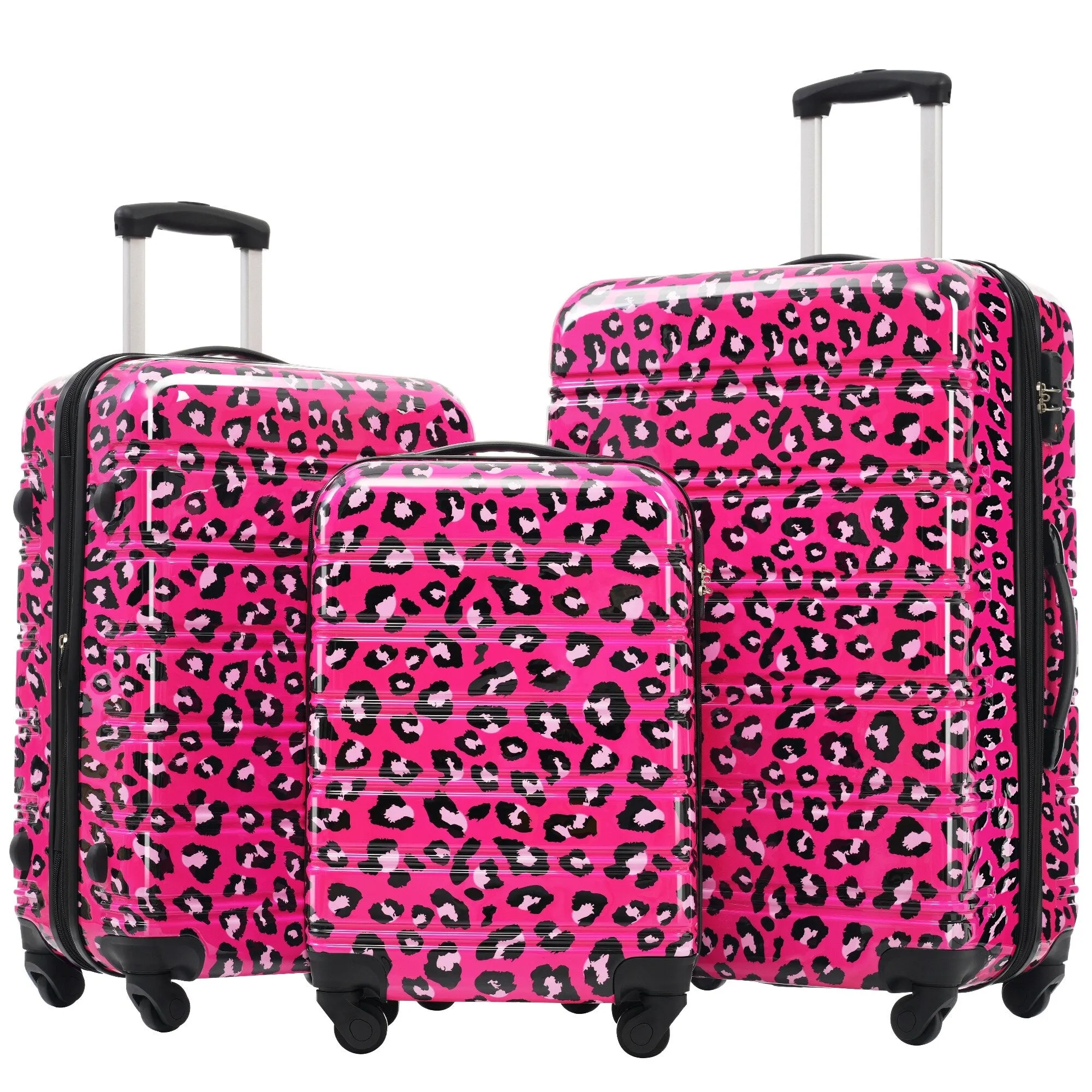 20"/24"/28" Expandable Luggages Sets with TSA Lock & Silicone Handles