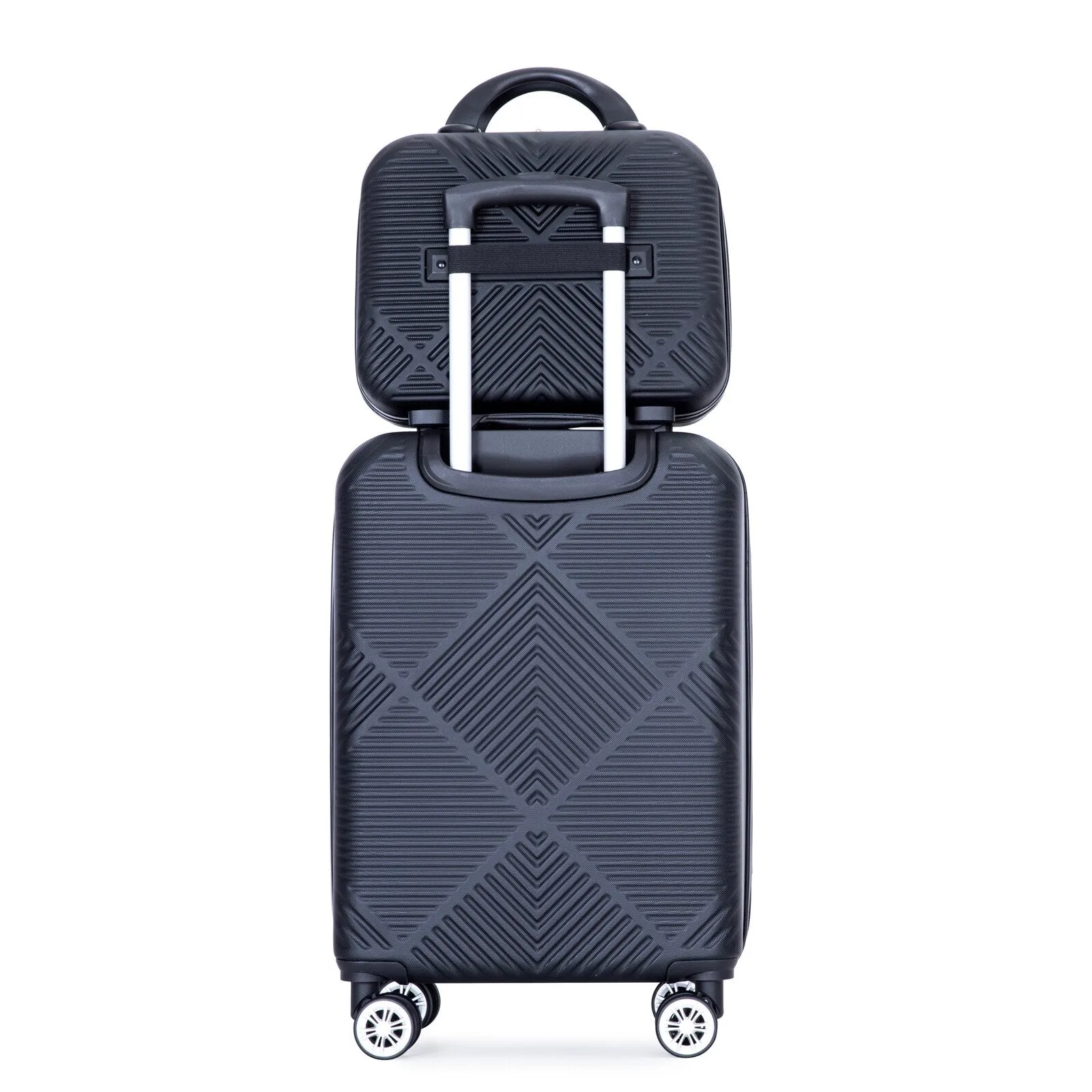 2Piece Luggage Sets ABS Lightweight Suitcase , Spinner Wheels, (20/14)