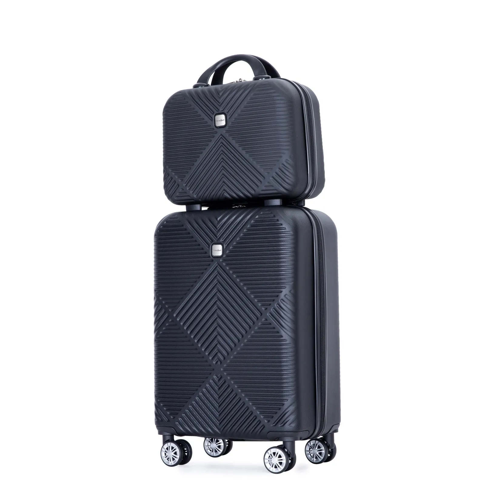 2Piece Luggage Sets ABS Lightweight Suitcase , Spinner Wheels, (20/14)