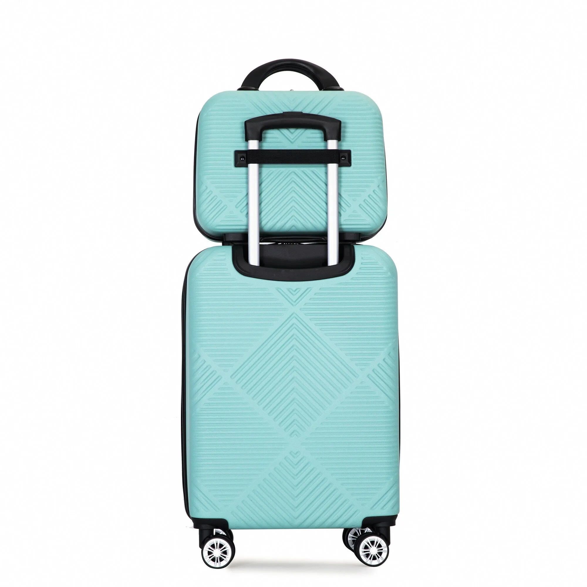 2Piece Luggage Sets ABS Lightweight Suitcase , Spinner Wheels, (20/14)