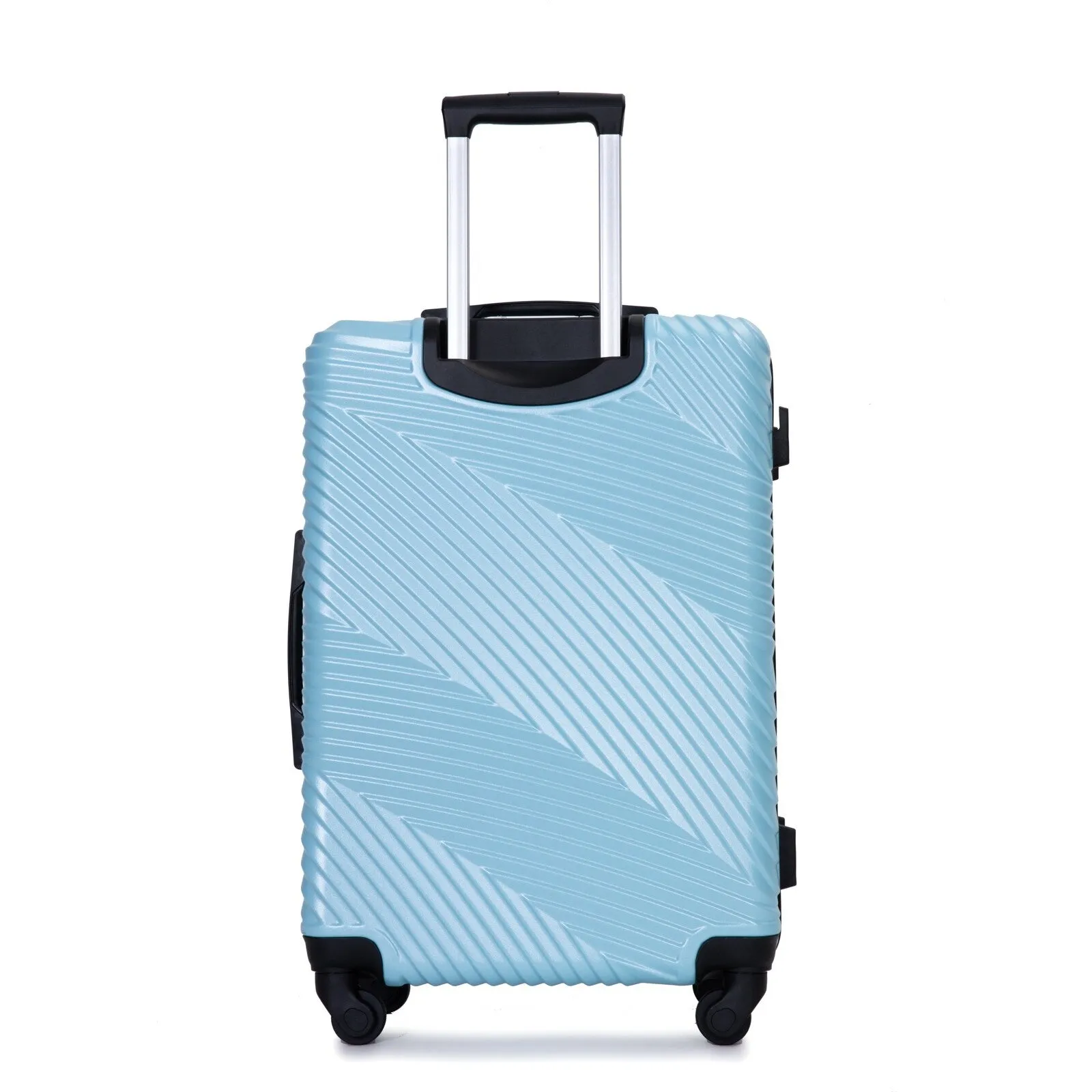 3 Pcs Luggage Sets w/Adjustable Pull Rod and Spinner Wheels & 2 Hooks