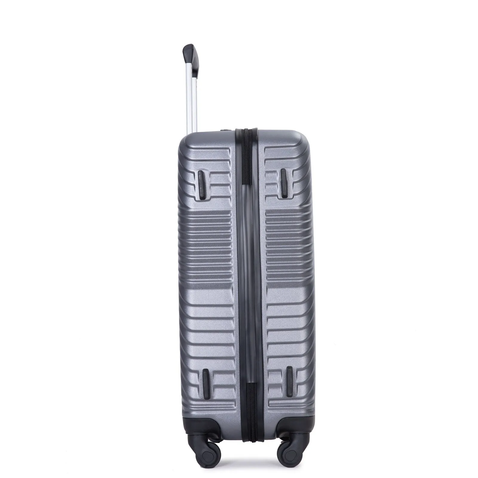 3 Pcs Luggage Sets w/Adjustable Pull Rod and Spinner Wheels & 2 Hooks
