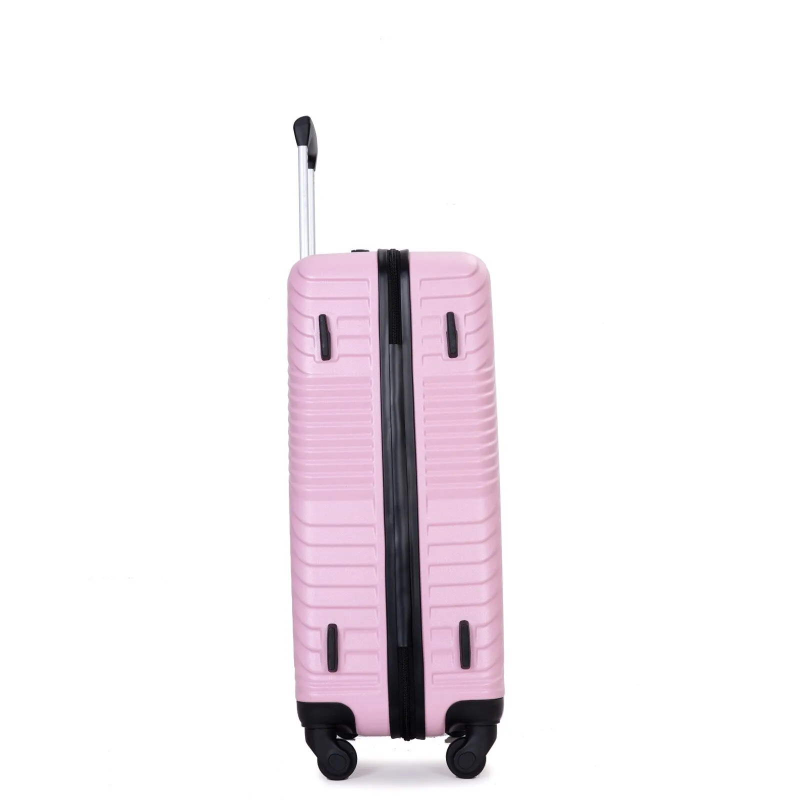 3 Pcs Luggage Sets w/Adjustable Pull Rod and Spinner Wheels & 2 Hooks