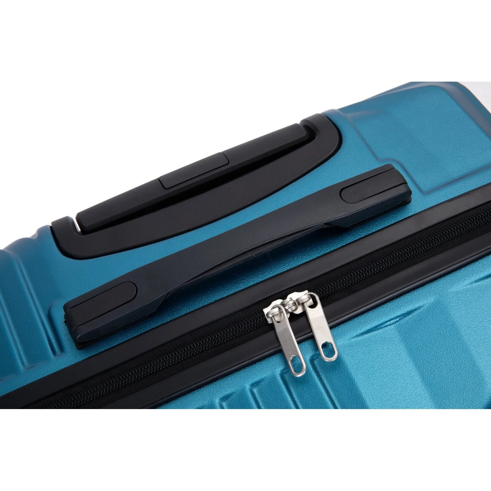 3 Pcs Luggage Sets w/Adjustable Pull Rod and Spinner Wheels & 2 Hooks