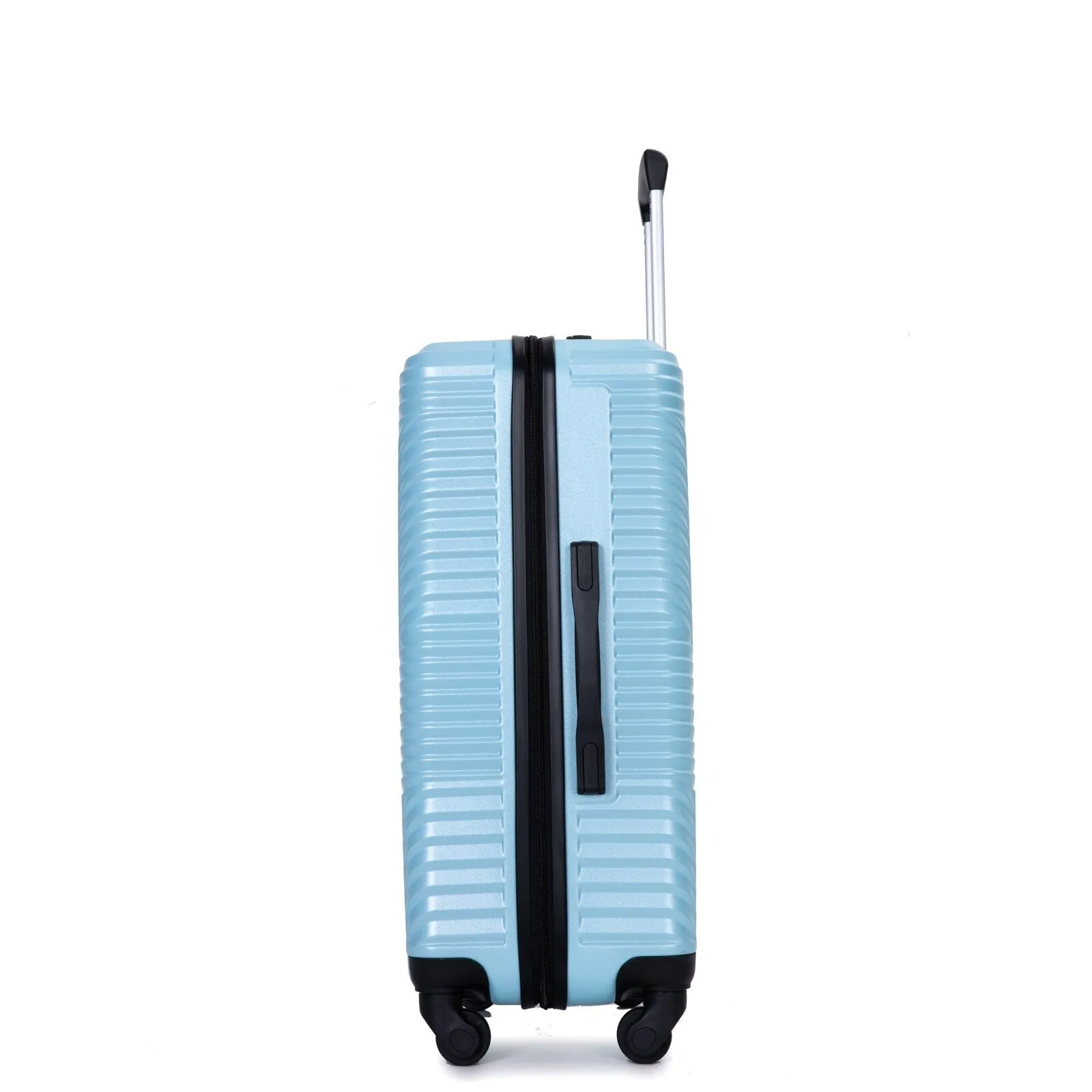 3 Pcs Luggage Sets w/Adjustable Pull Rod and Spinner Wheels & 2 Hooks