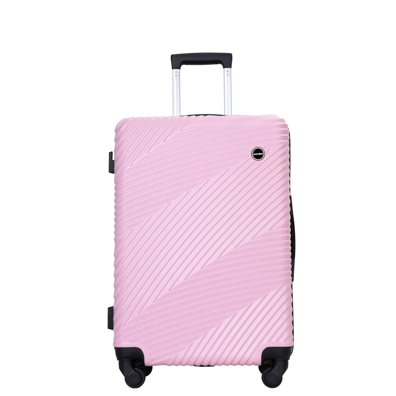 3 Pcs Luggage Sets w/Adjustable Pull Rod and Spinner Wheels & 2 Hooks