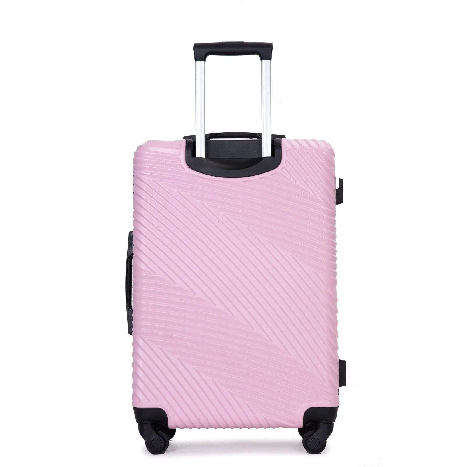 3 Pcs Luggage Sets w/Adjustable Pull Rod and Spinner Wheels & 2 Hooks