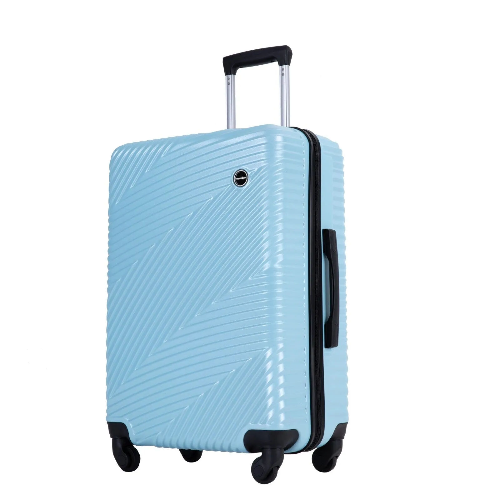 3 Pcs Luggage Sets w/Adjustable Pull Rod and Spinner Wheels & 2 Hooks