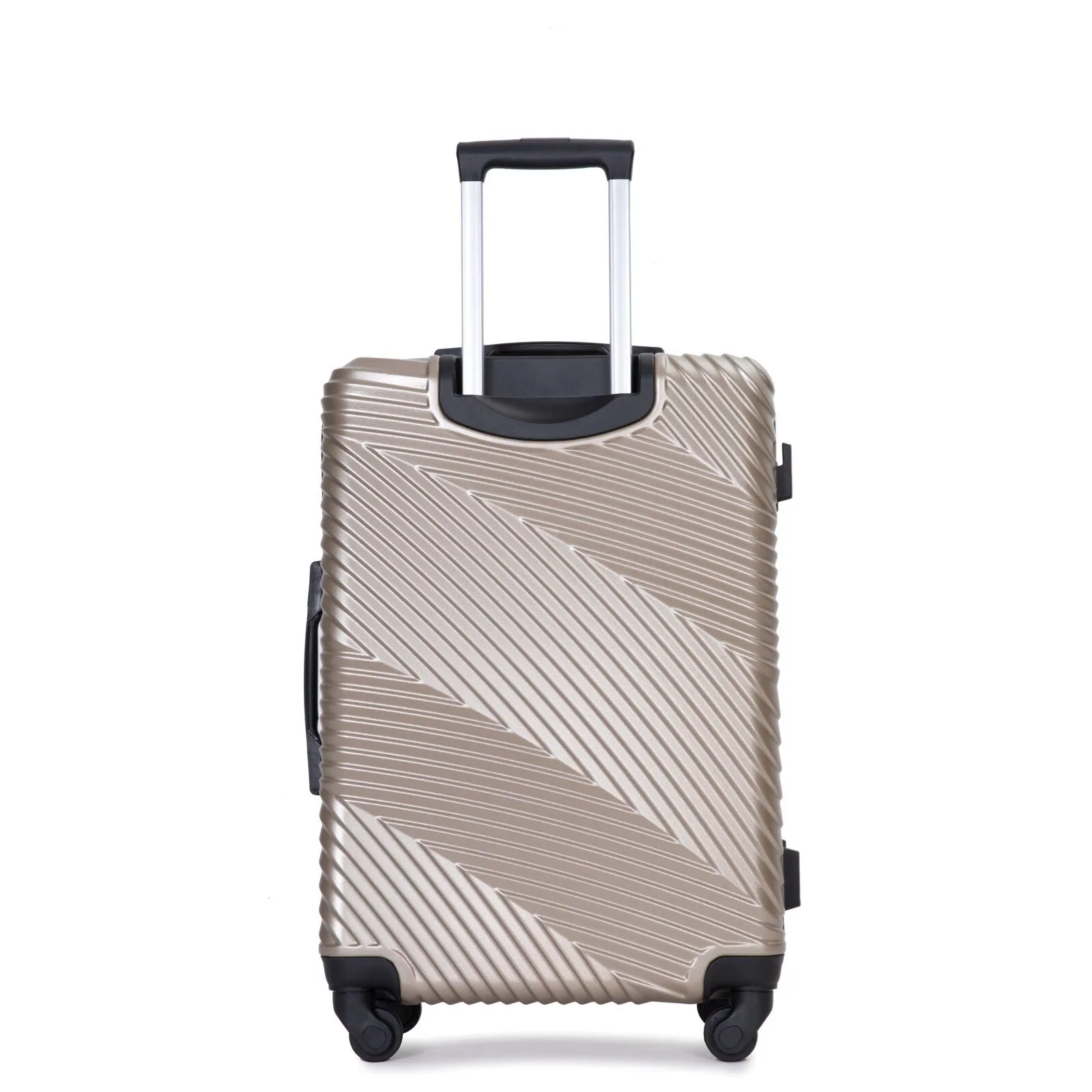 3 Pcs Luggage Sets w/Adjustable Pull Rod and Spinner Wheels & 2 Hooks