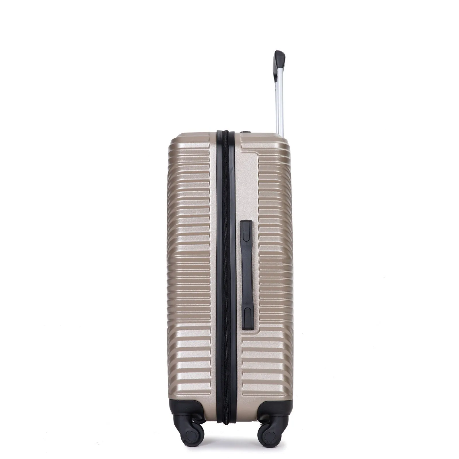 3 Pcs Luggage Sets w/Adjustable Pull Rod and Spinner Wheels & 2 Hooks