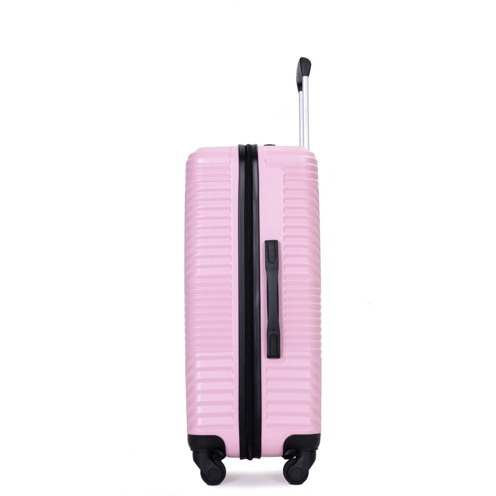 3 Pcs Luggage Sets w/Adjustable Pull Rod and Spinner Wheels & 2 Hooks