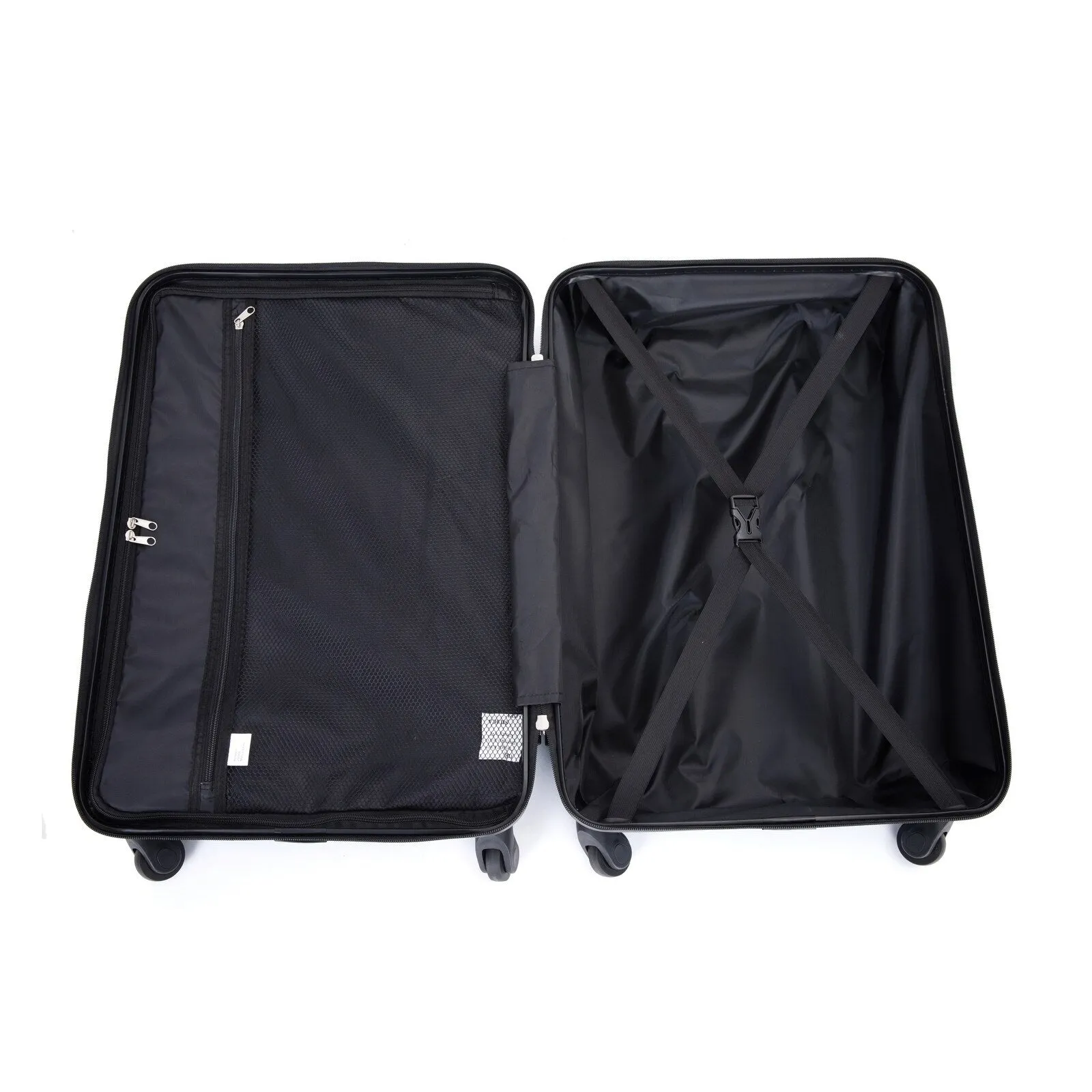 3 Pcs Luggage Sets w/Adjustable Pull Rod and Spinner Wheels & 2 Hooks