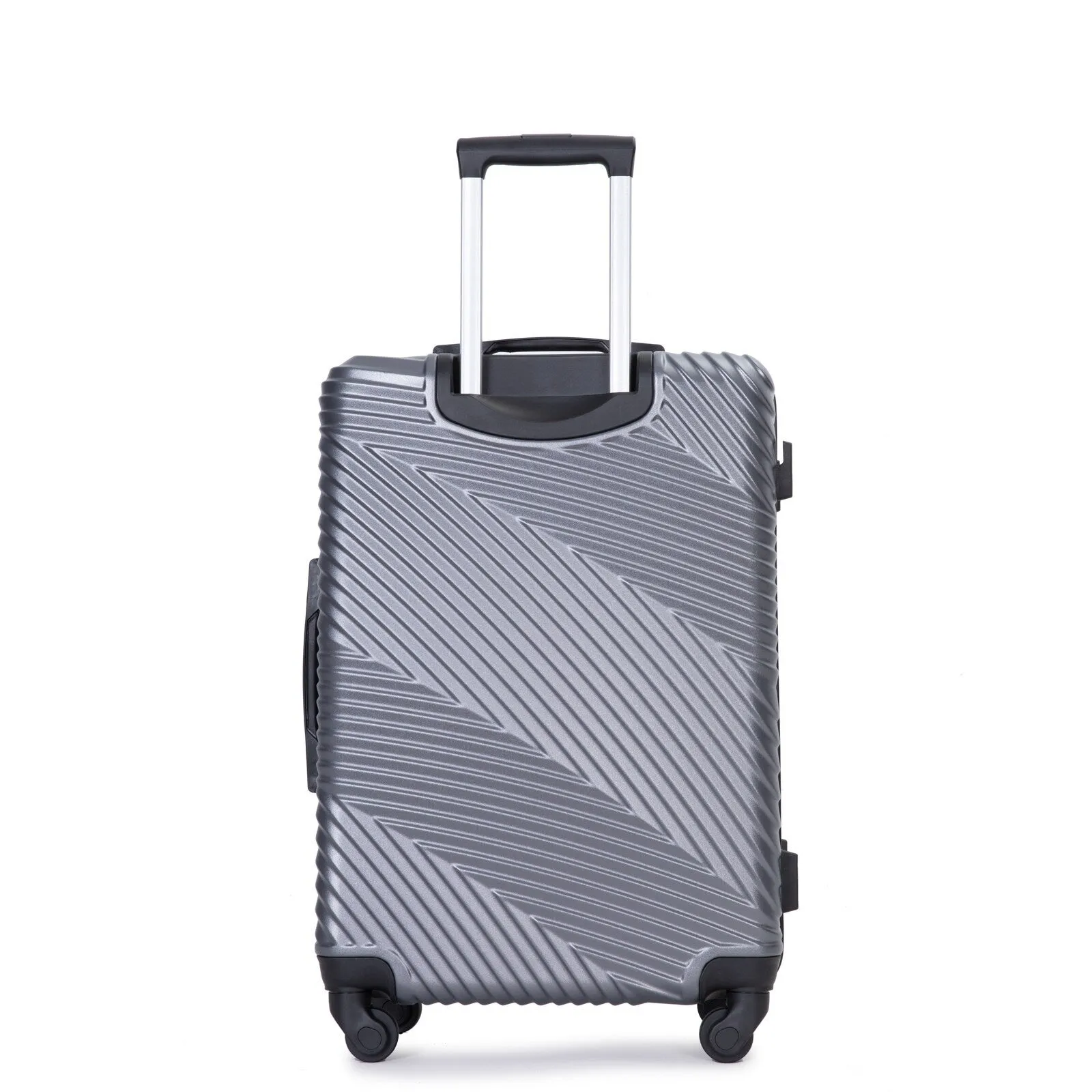 3 Pcs Luggage Sets w/Adjustable Pull Rod and Spinner Wheels & 2 Hooks