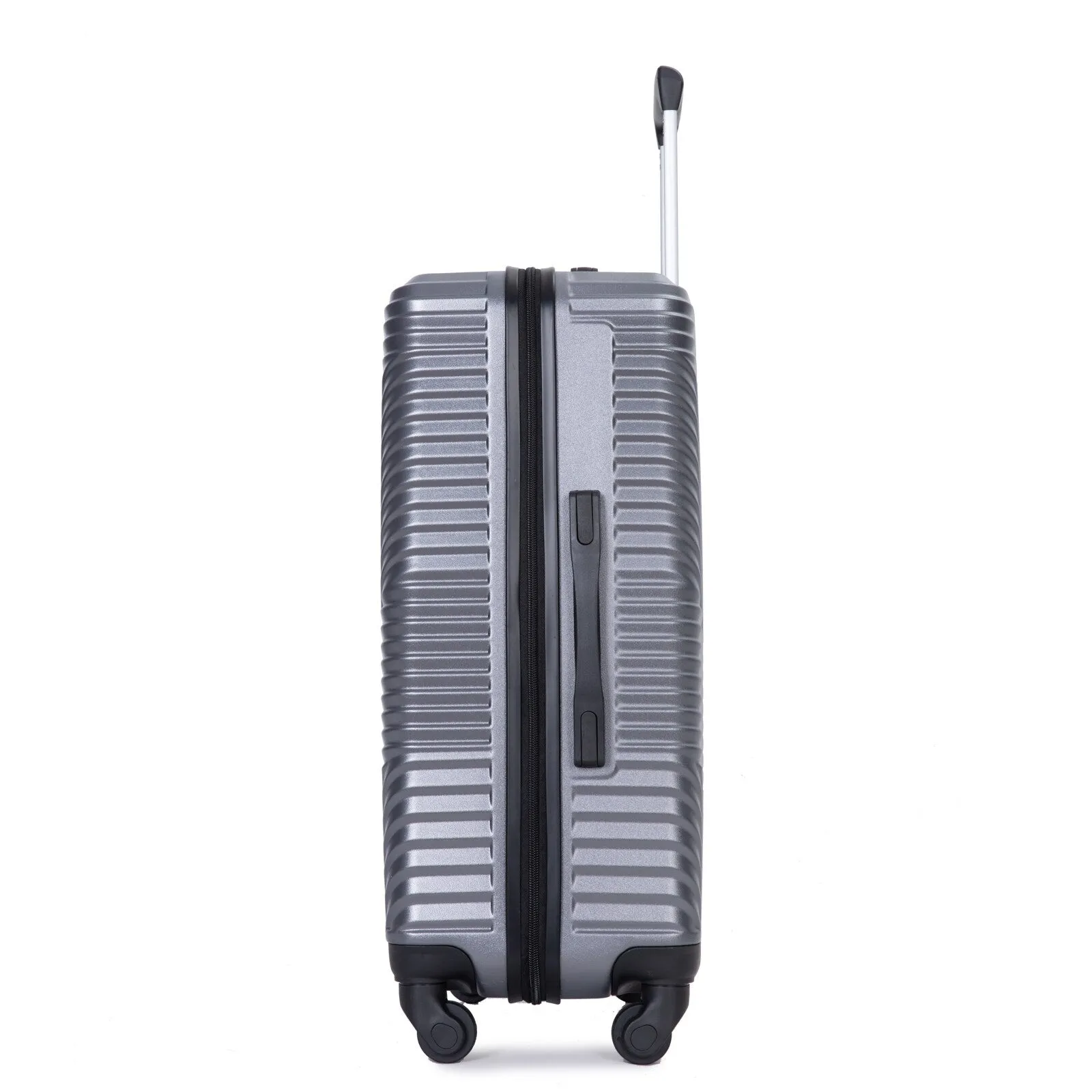 3 Pcs Luggage Sets w/Adjustable Pull Rod and Spinner Wheels & 2 Hooks