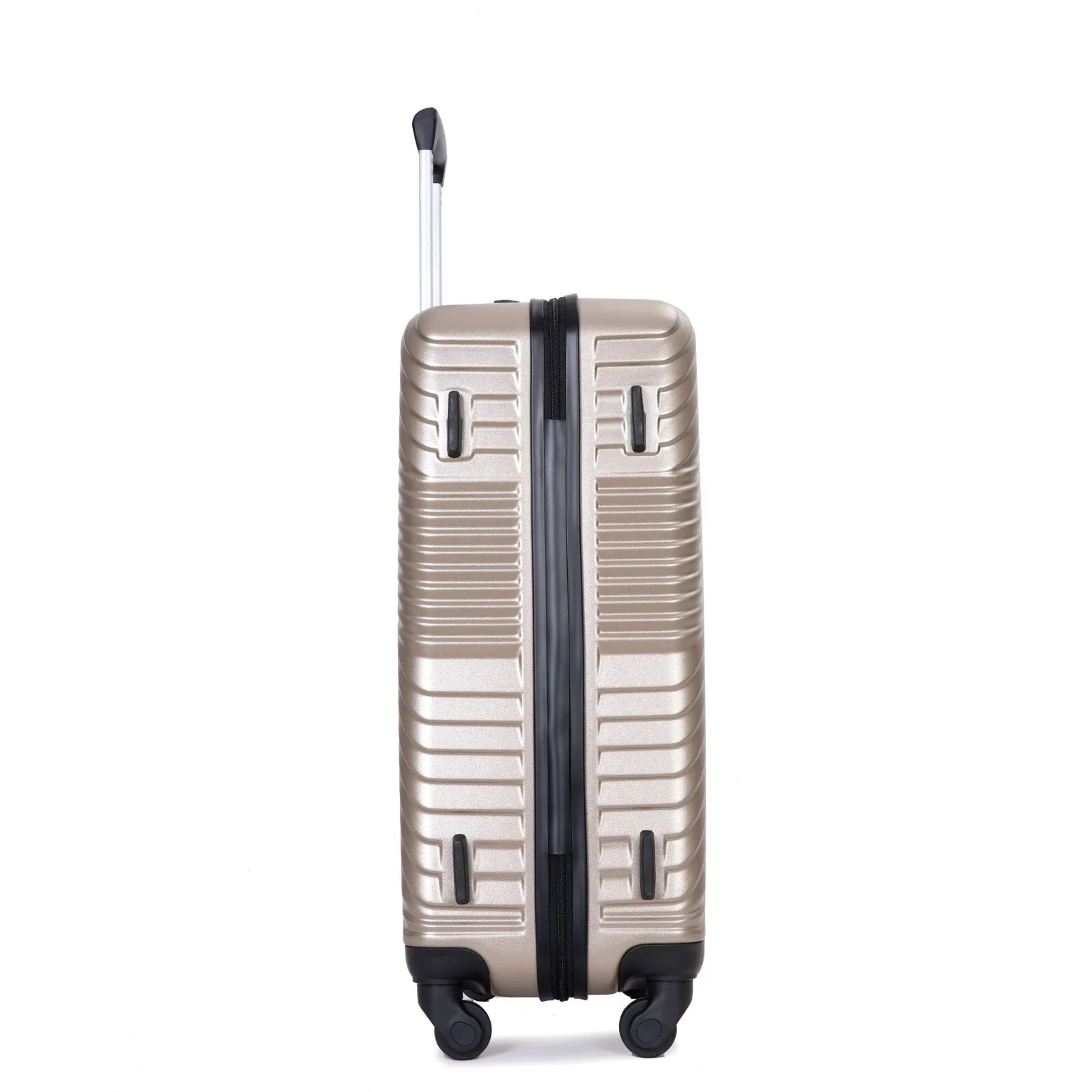 3 Pcs Luggage Sets w/Adjustable Pull Rod and Spinner Wheels & 2 Hooks