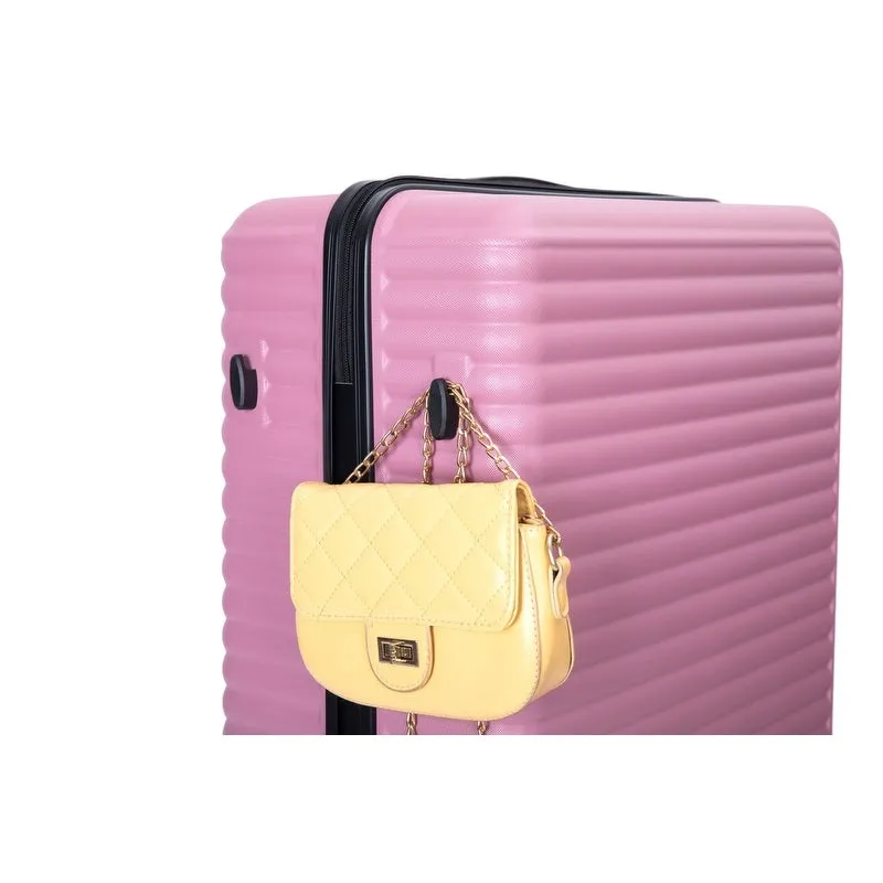 3 Piece ABS Lightweight Suitcase Luggage Sets with Two Hooks,TSA Lock