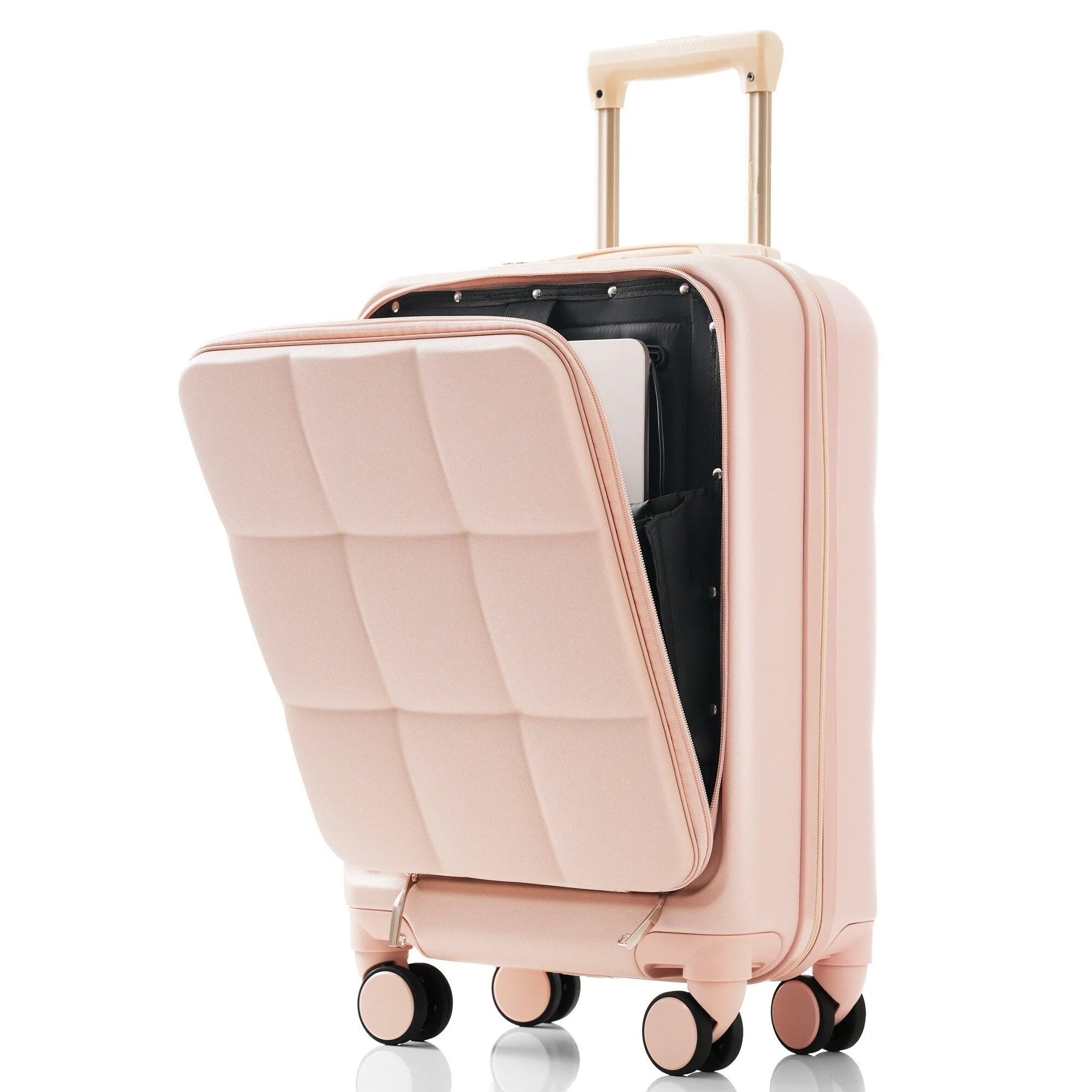 3 Piece Expandable Luggage Set with USB Port & Spinner and Cup Holder