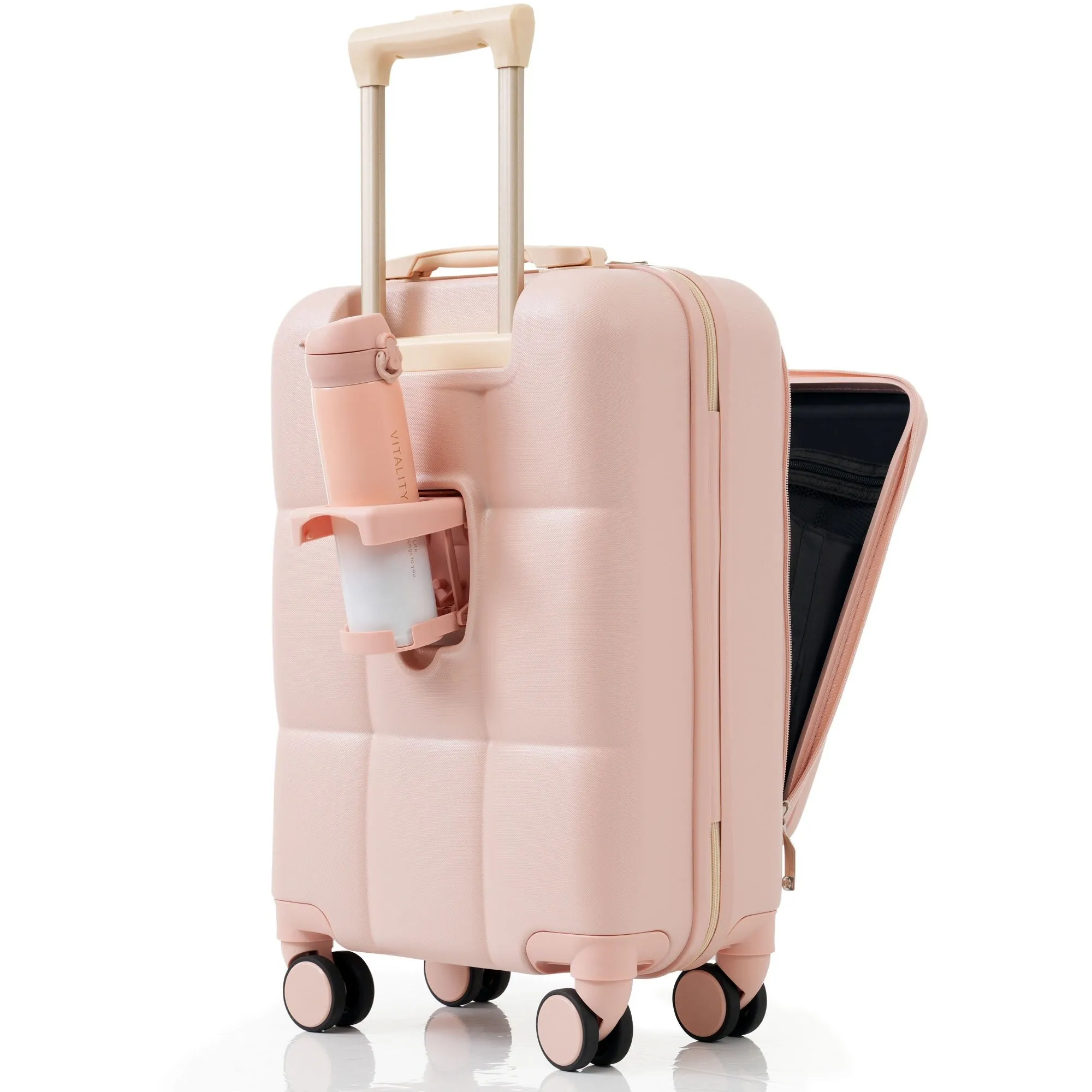 3 Piece Expandable Luggage Set with USB Port & Spinner and Cup Holder