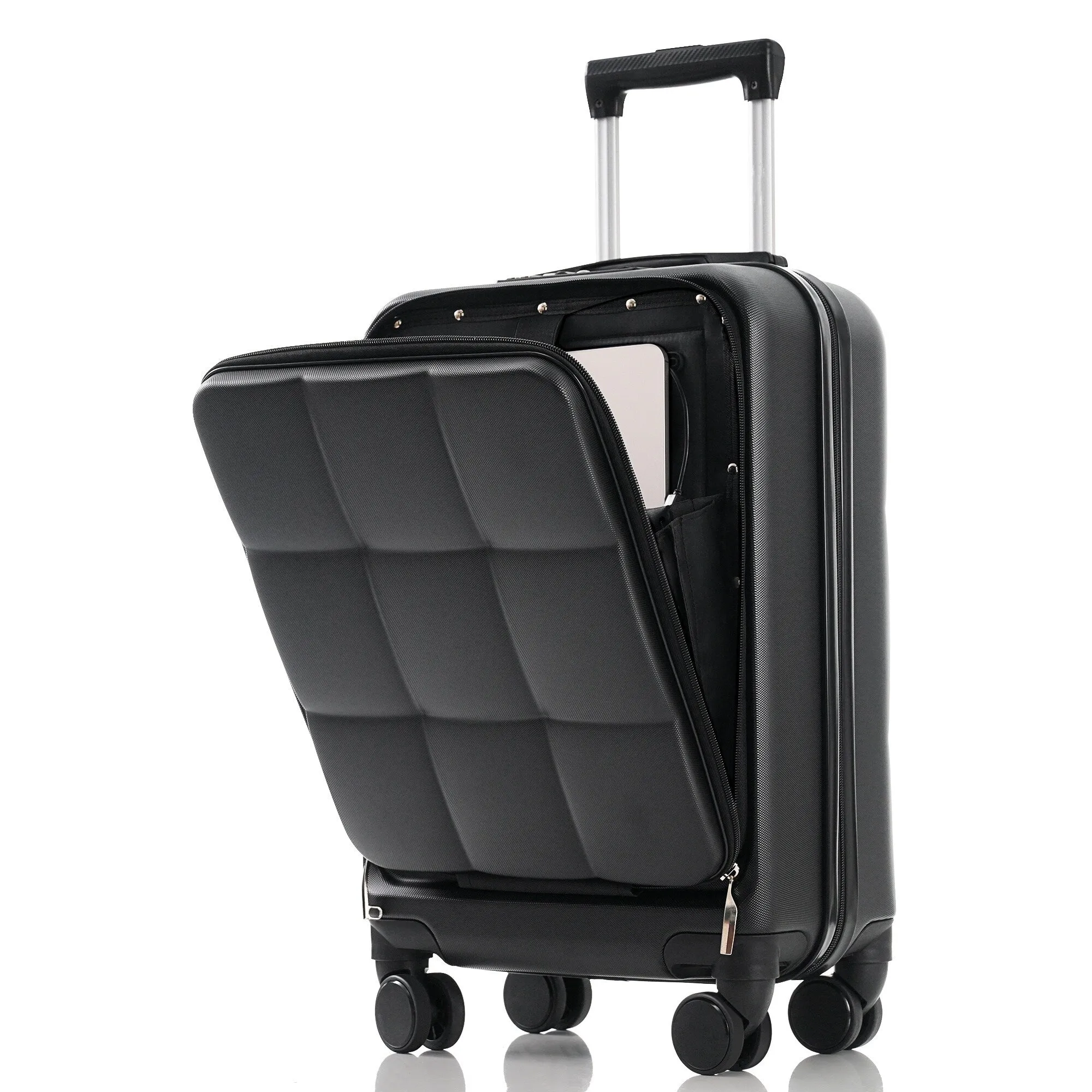 3 Piece Expandable Luggage Set with USB Port & Spinner and Cup Holder